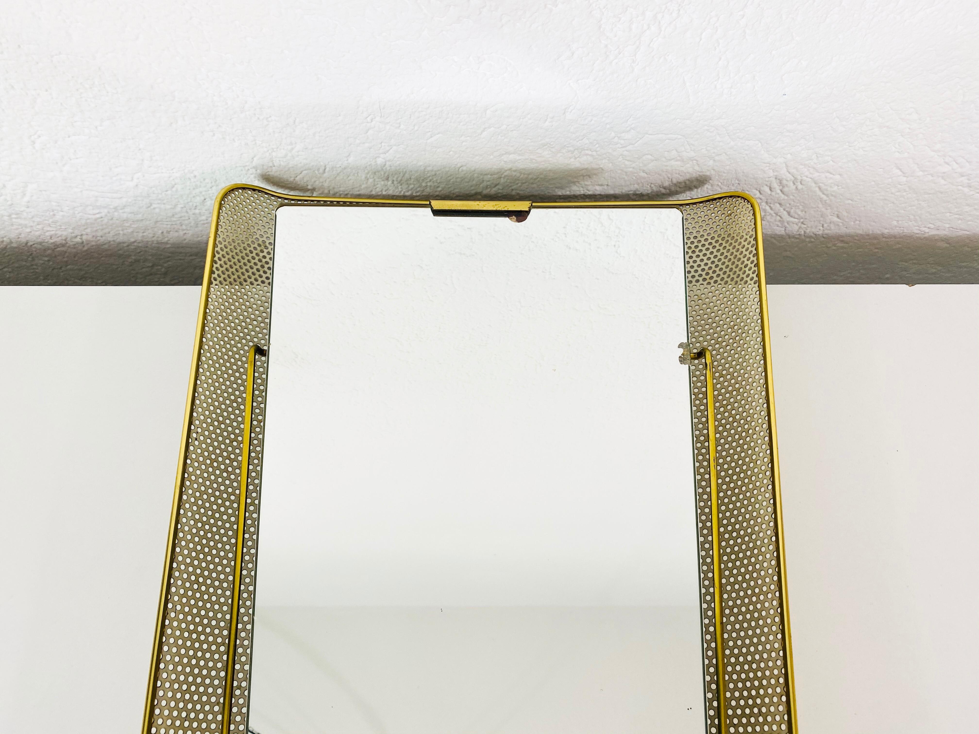 Stilnovo Midcentury Metal Illuminated Mirror, Italy, 1960s In Good Condition For Sale In Hagenbach, DE