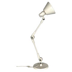 Stilnovo Milano, grande lampe de bureau articulée blanche des années 60, signée