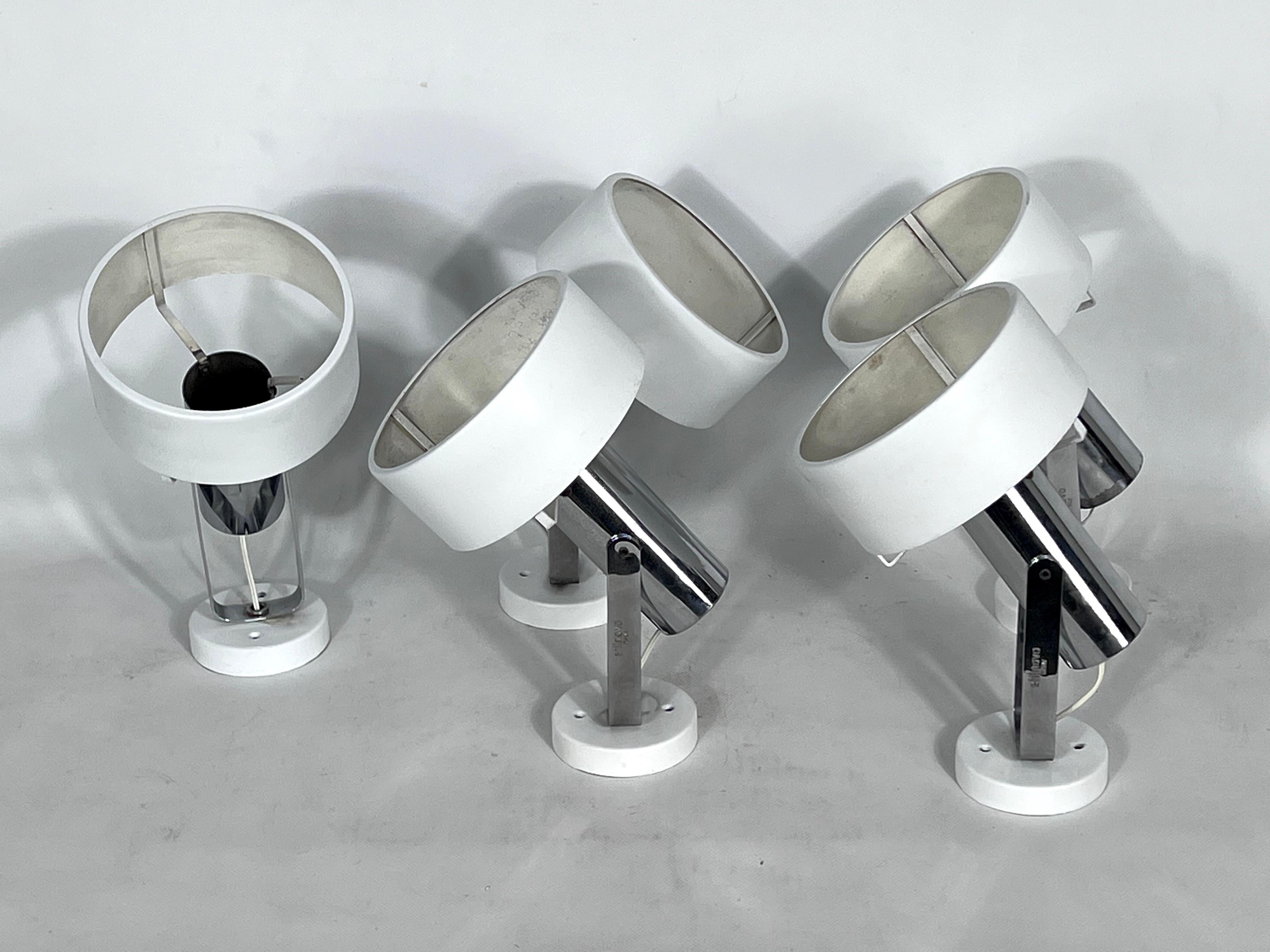 Stilnovo Milano, Set of Five Orientable Wall Lights from 50s For Sale 10
