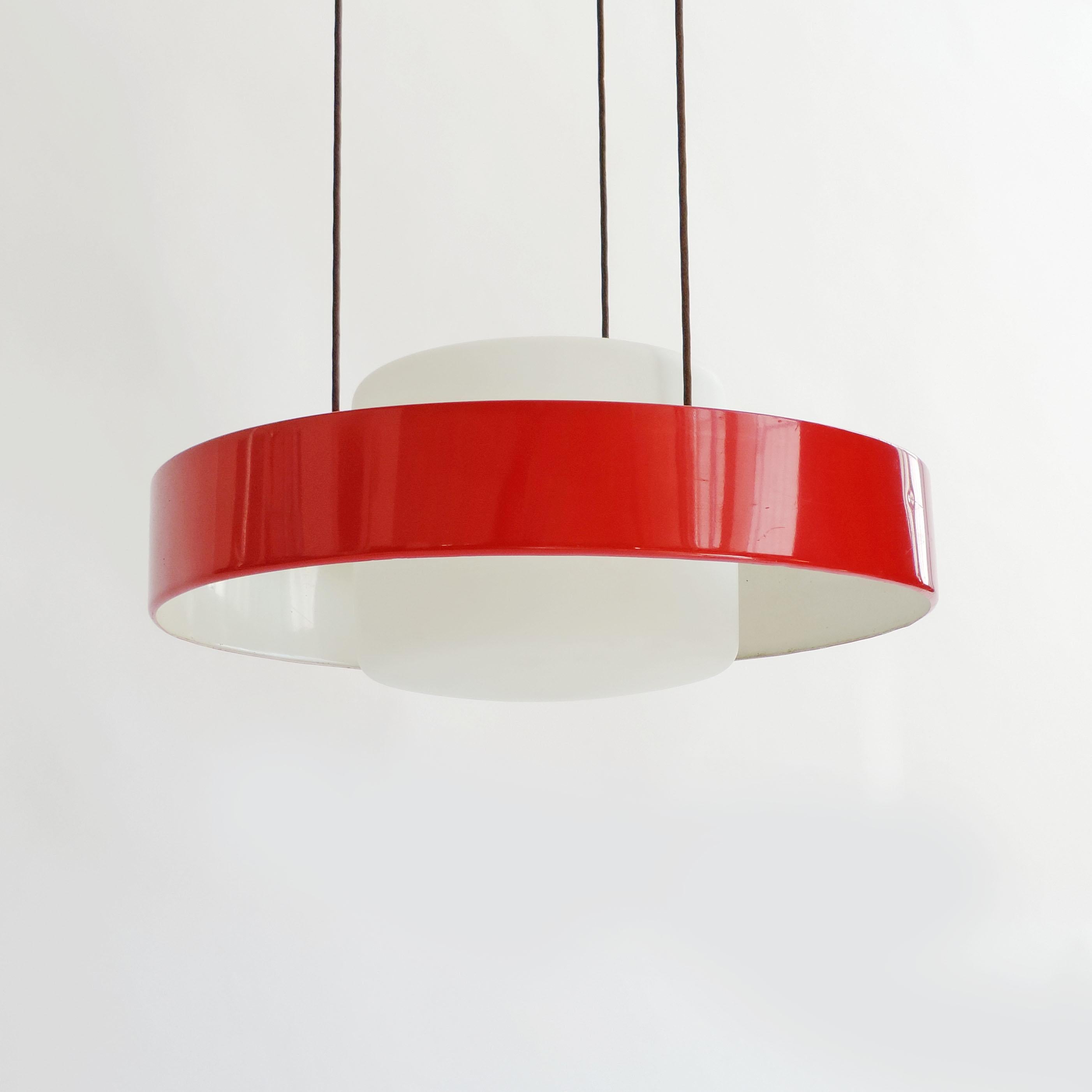 Lacquered Stilnovo Mod. 1158 Ceiling Lamp, Italy, 1960s