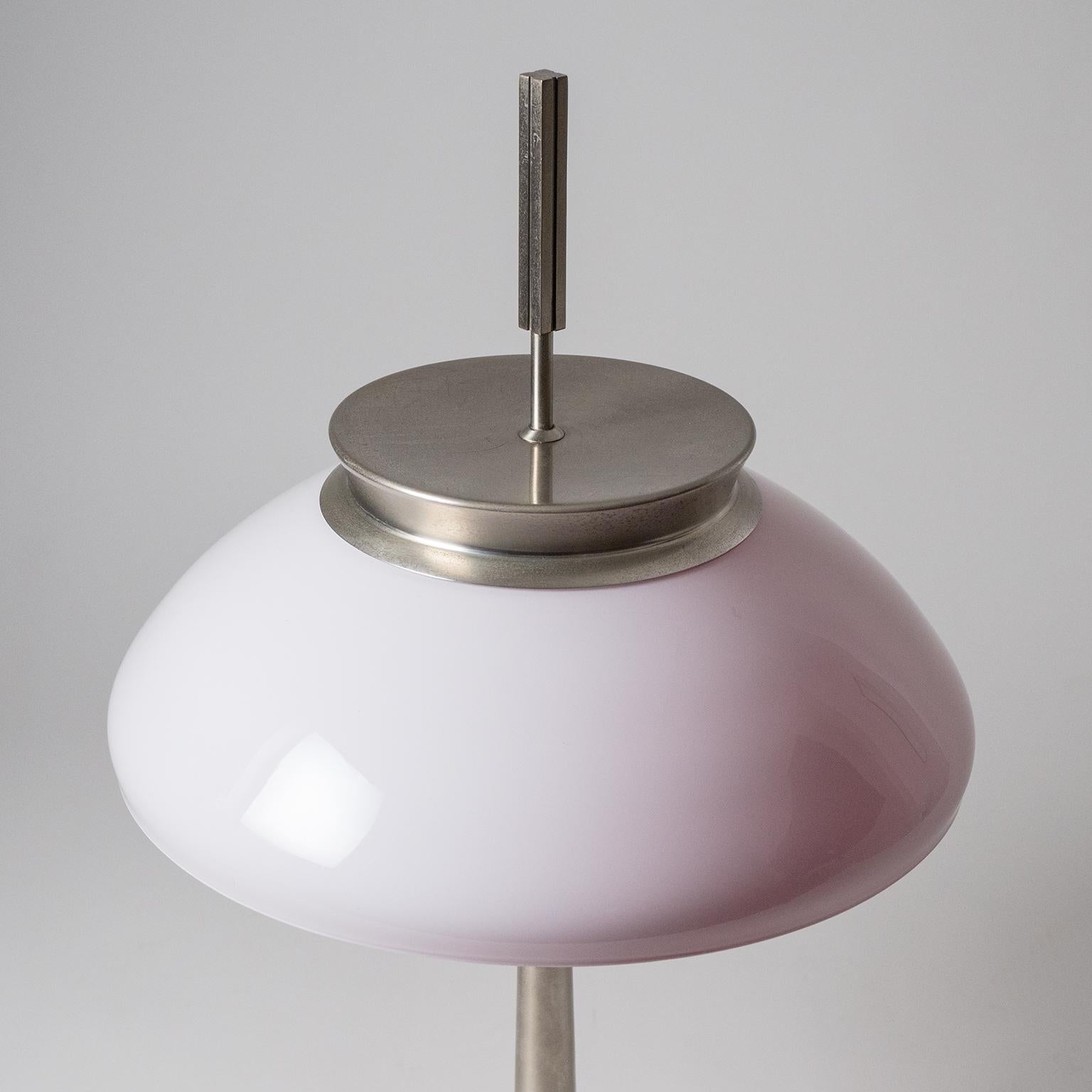 Stilnovo Table Lamp, 1950s, Nickel and Glass 5