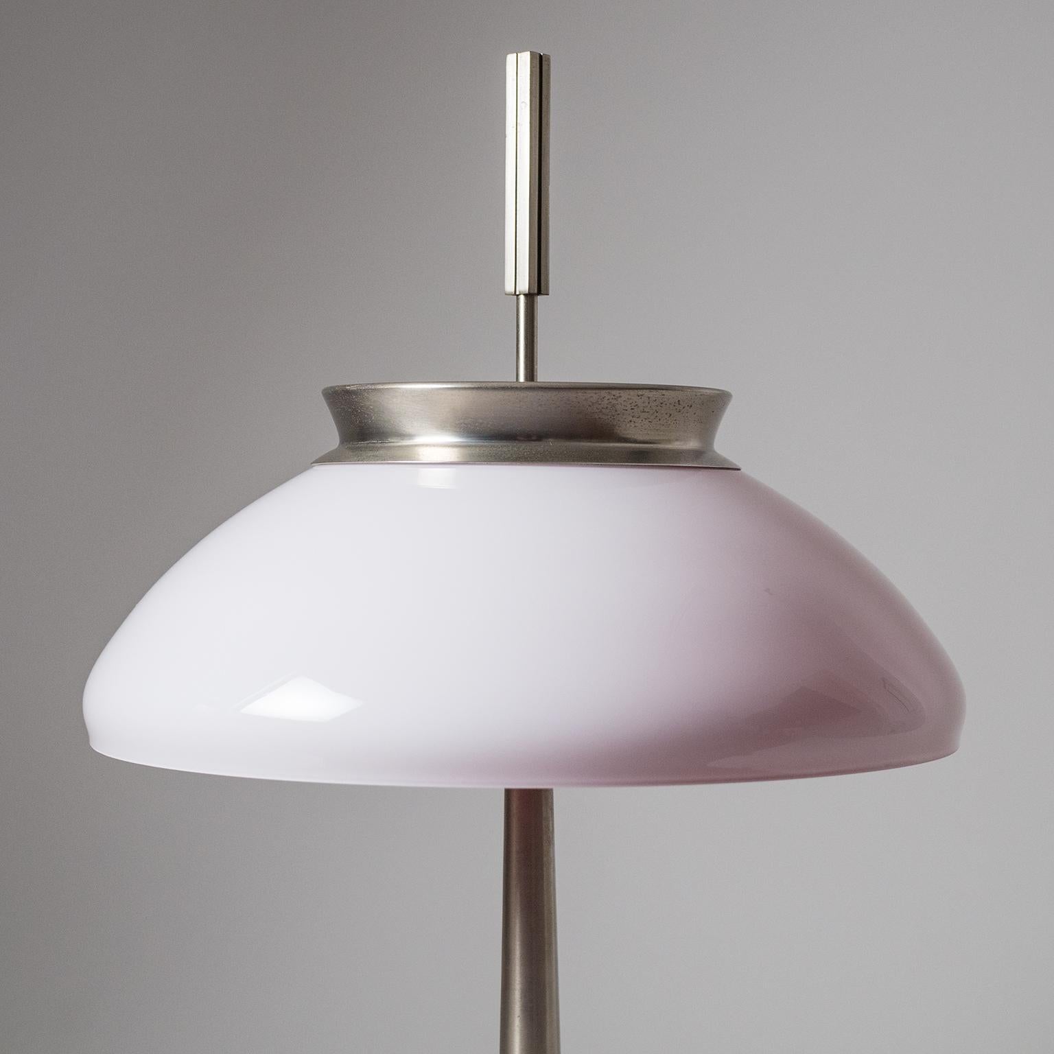 Stilnovo Table Lamp, 1950s, Nickel and Glass 6