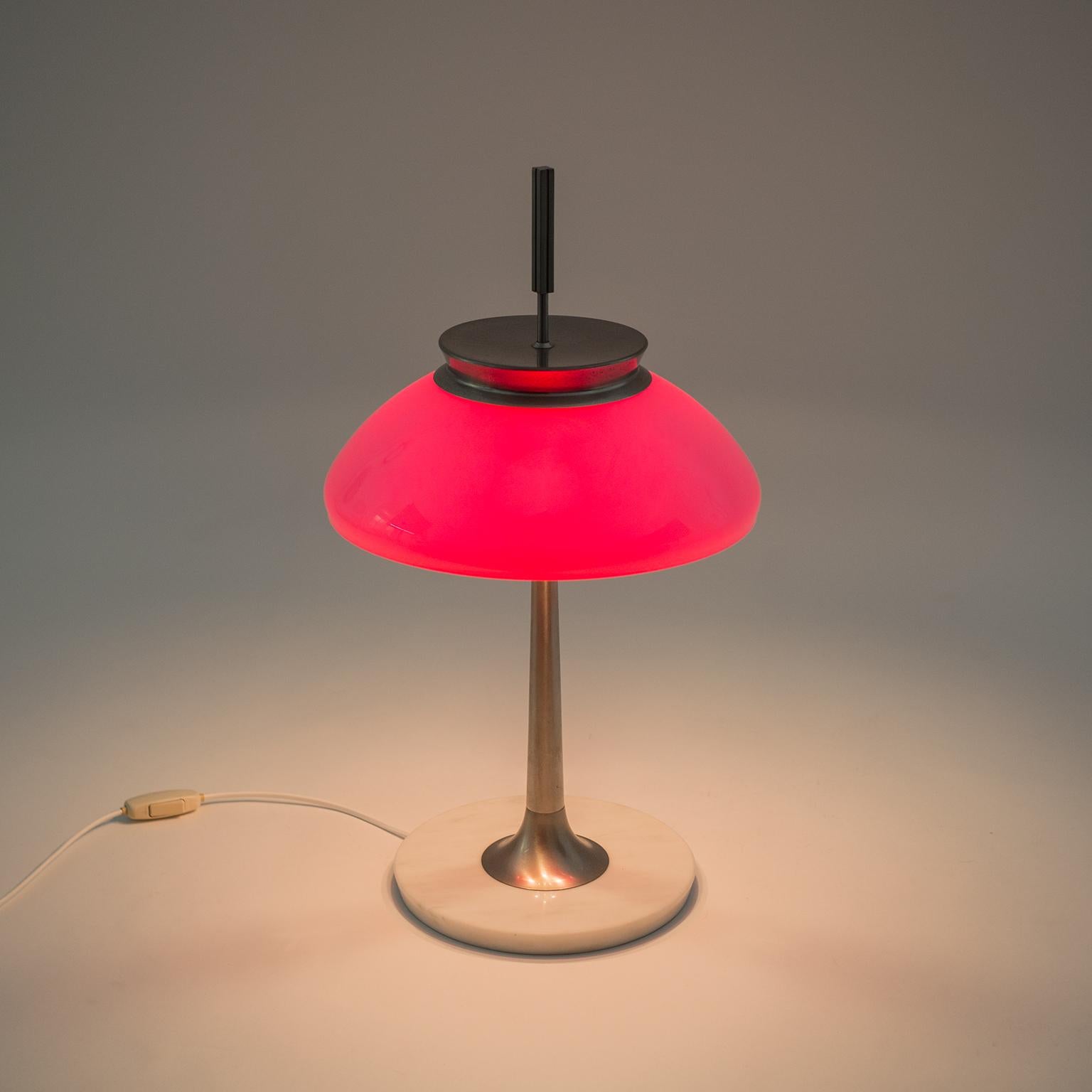 Stilnovo Table Lamp, 1950s, Nickel and Glass 8