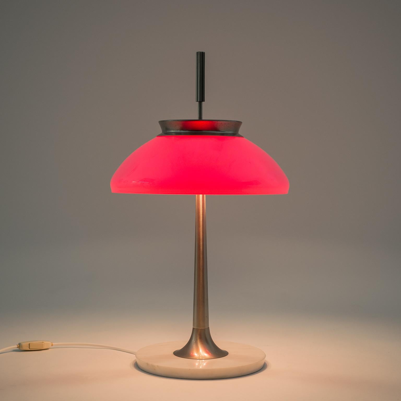 Stilnovo Table Lamp, 1950s, Nickel and Glass 9