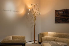 Stilnovo multi arm floor lamp made in Italy 1950s