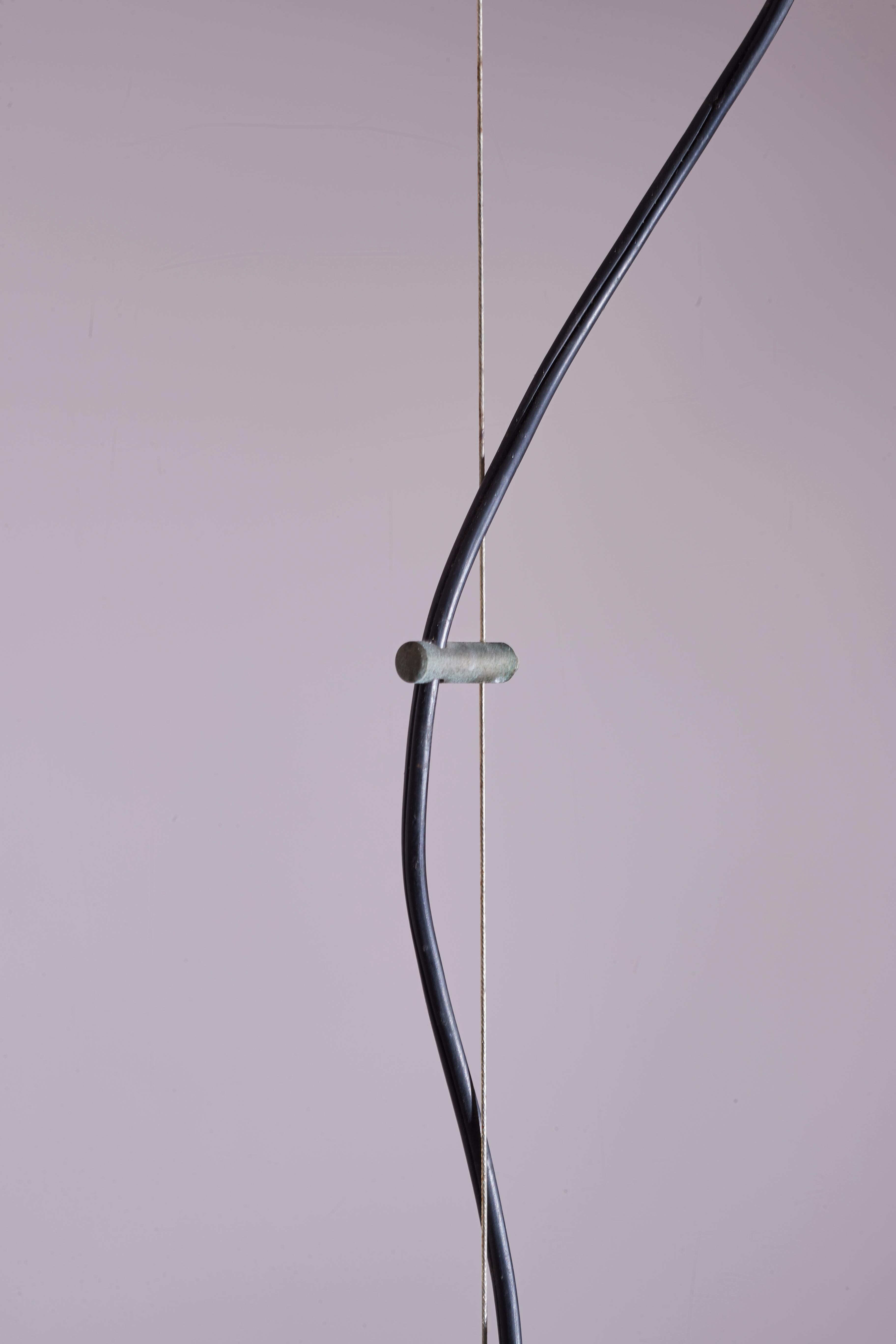 Mid-20th Century Stilnovo opaline glass pendant Model 1104, Italy, 1950s For Sale