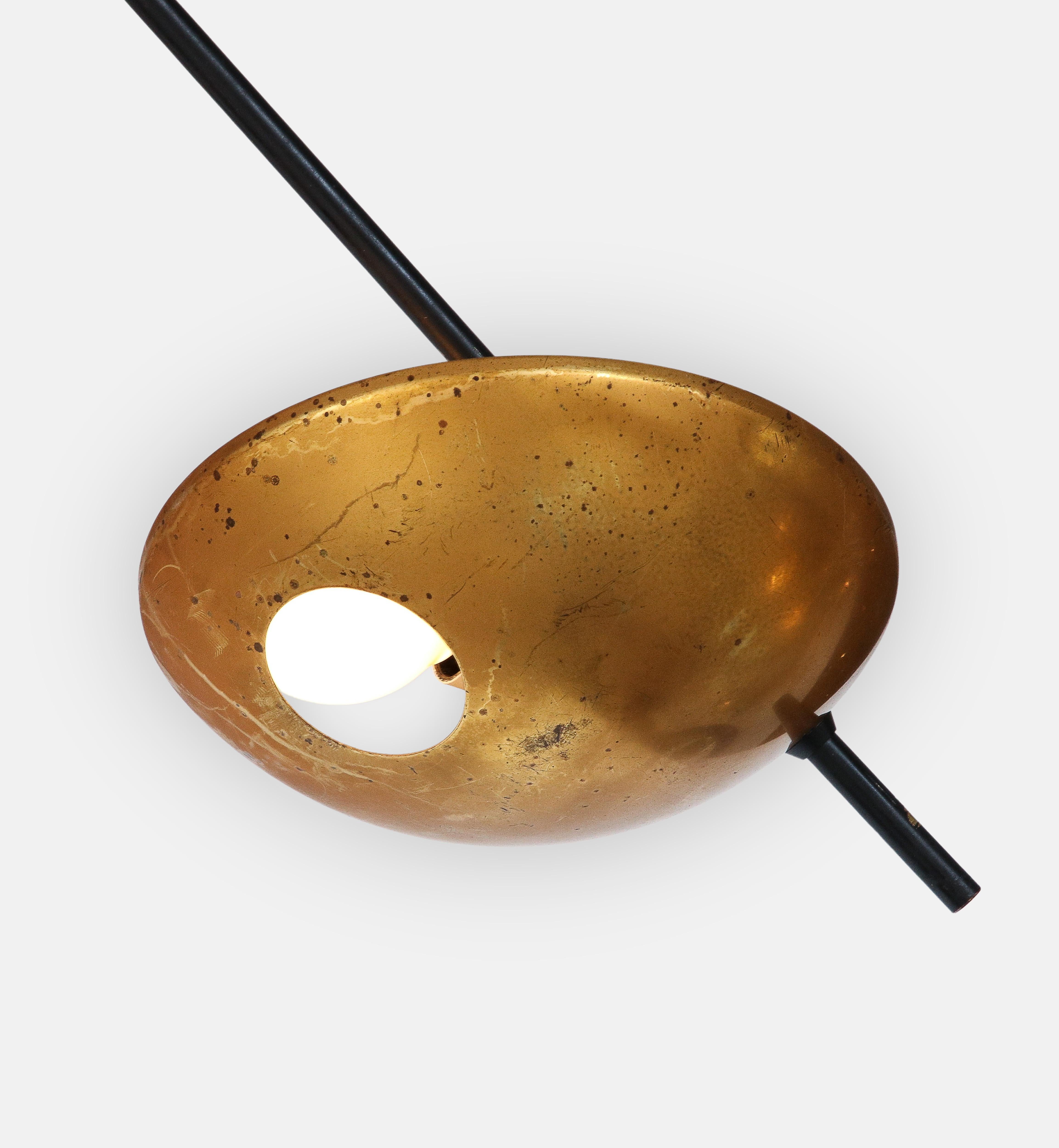 Stilnovo Original Ceiling or Wall Light Model 1036, Italy, 1950s In Good Condition In New York, NY