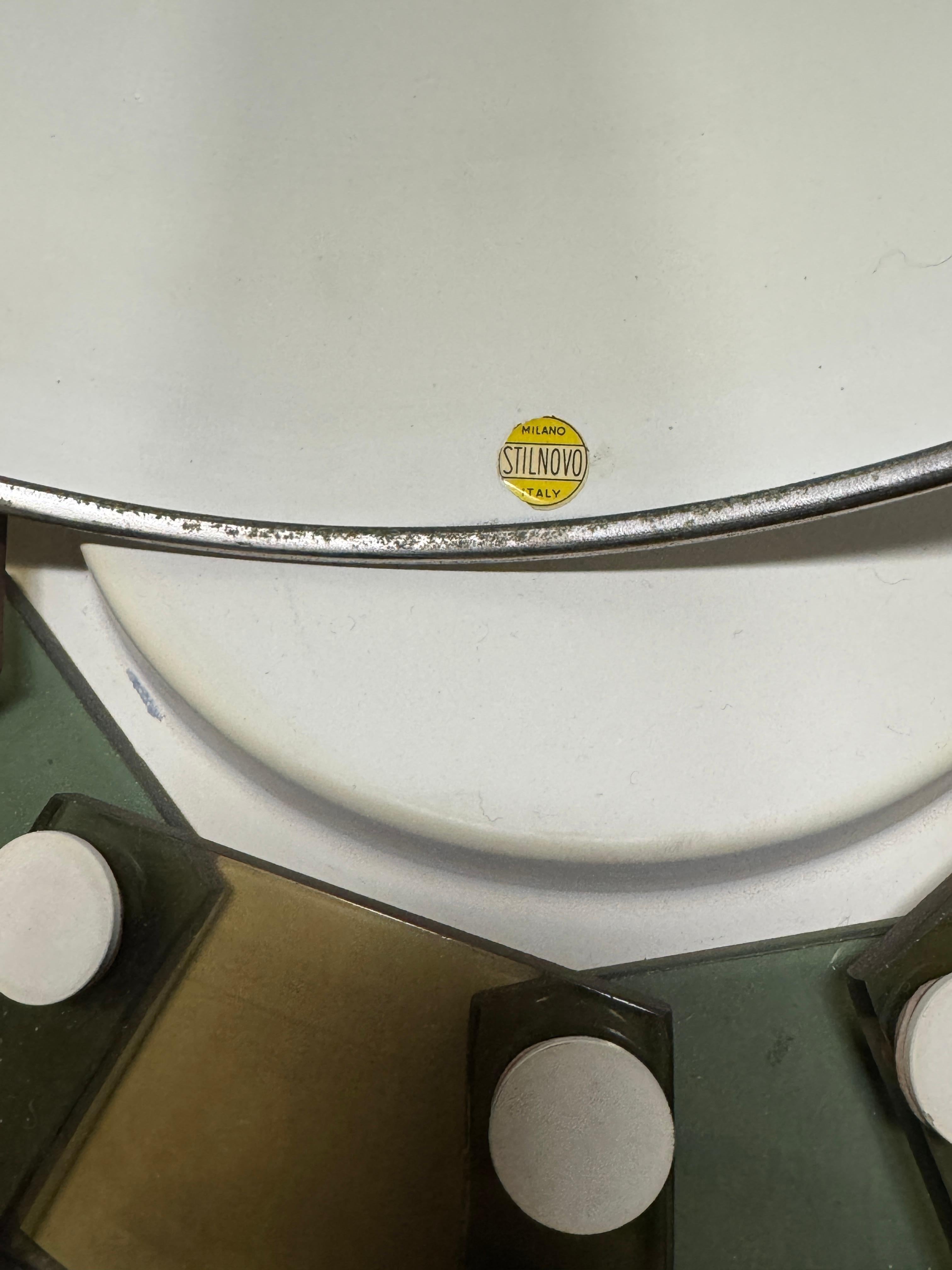 Lampadario a petali in vetro colorato originale Stilnovo, Italia, 1950 in vendita 3