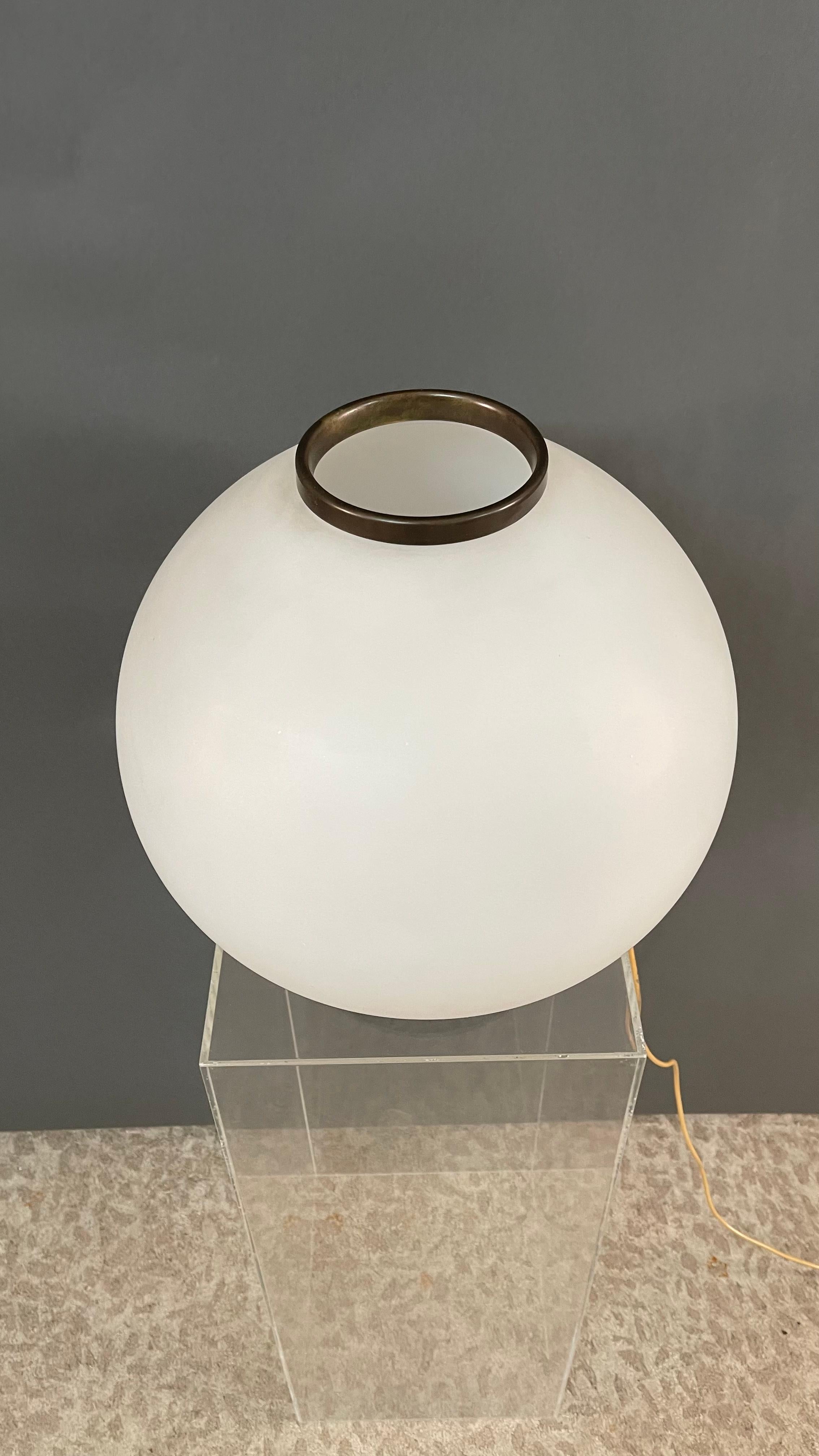 Stilnovo Original Signed 1960s Glass Table Lamp For Sale 5