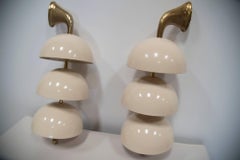 Stilnovo Pair 3-Light Wall Sconces