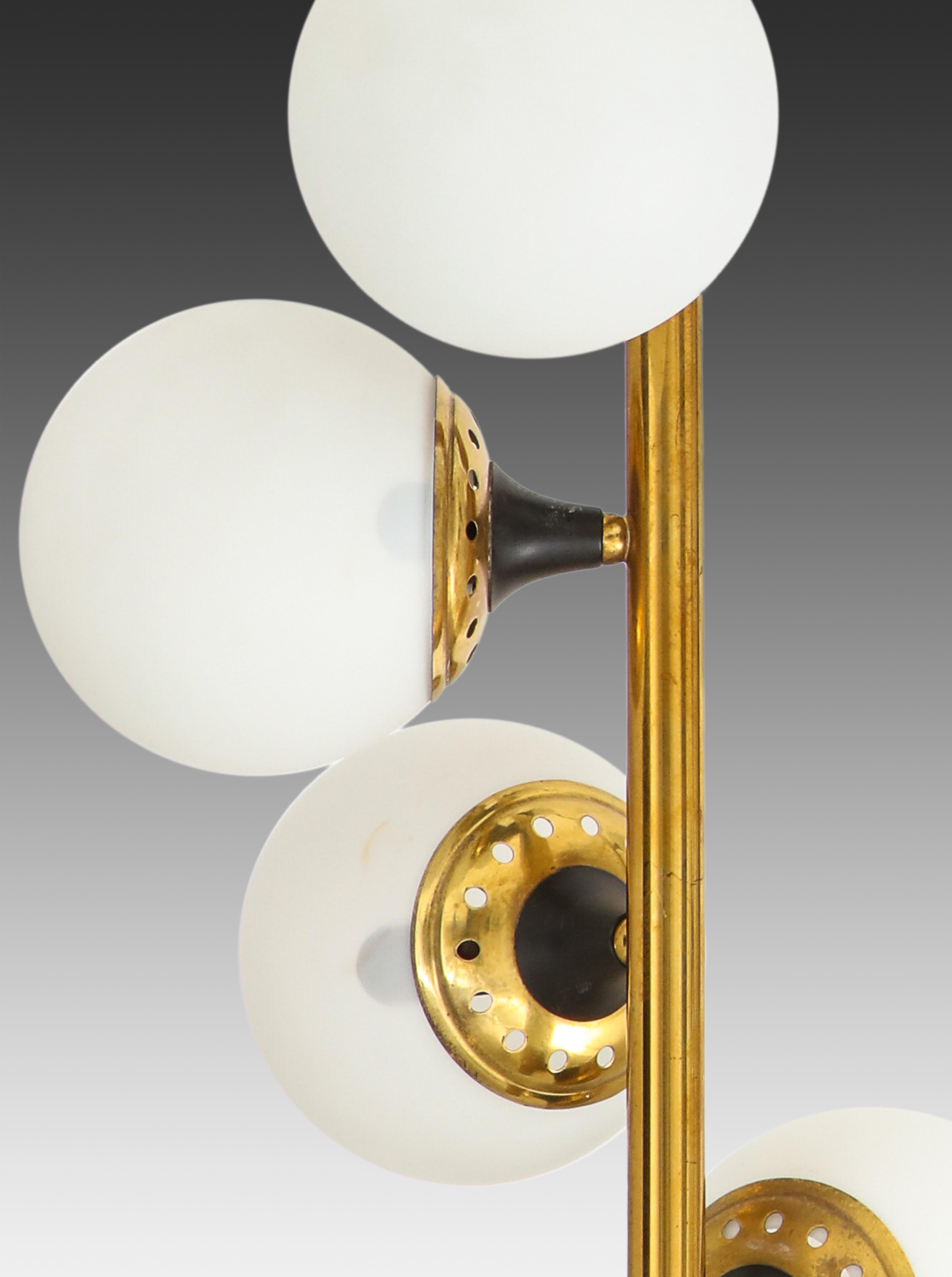 Metal Stilnovo Pair of Floor Lamps