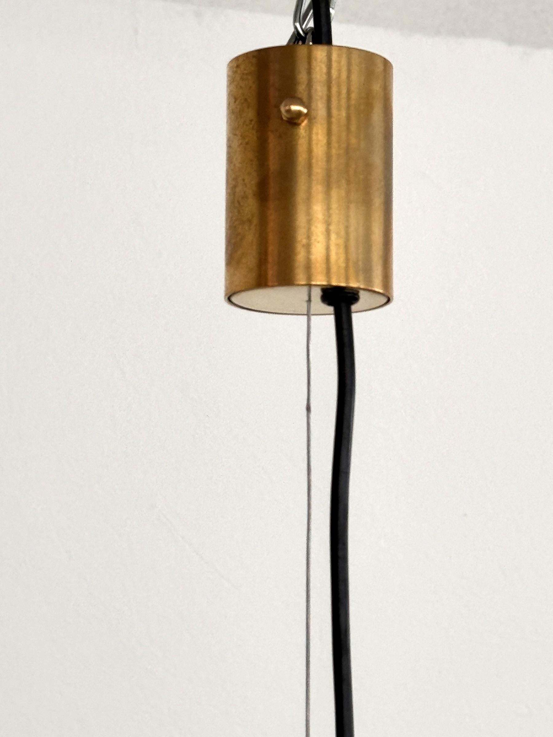 Brass Stilnovo, Pair of Pendant Lights Model 1104, Italy, 1950s For Sale