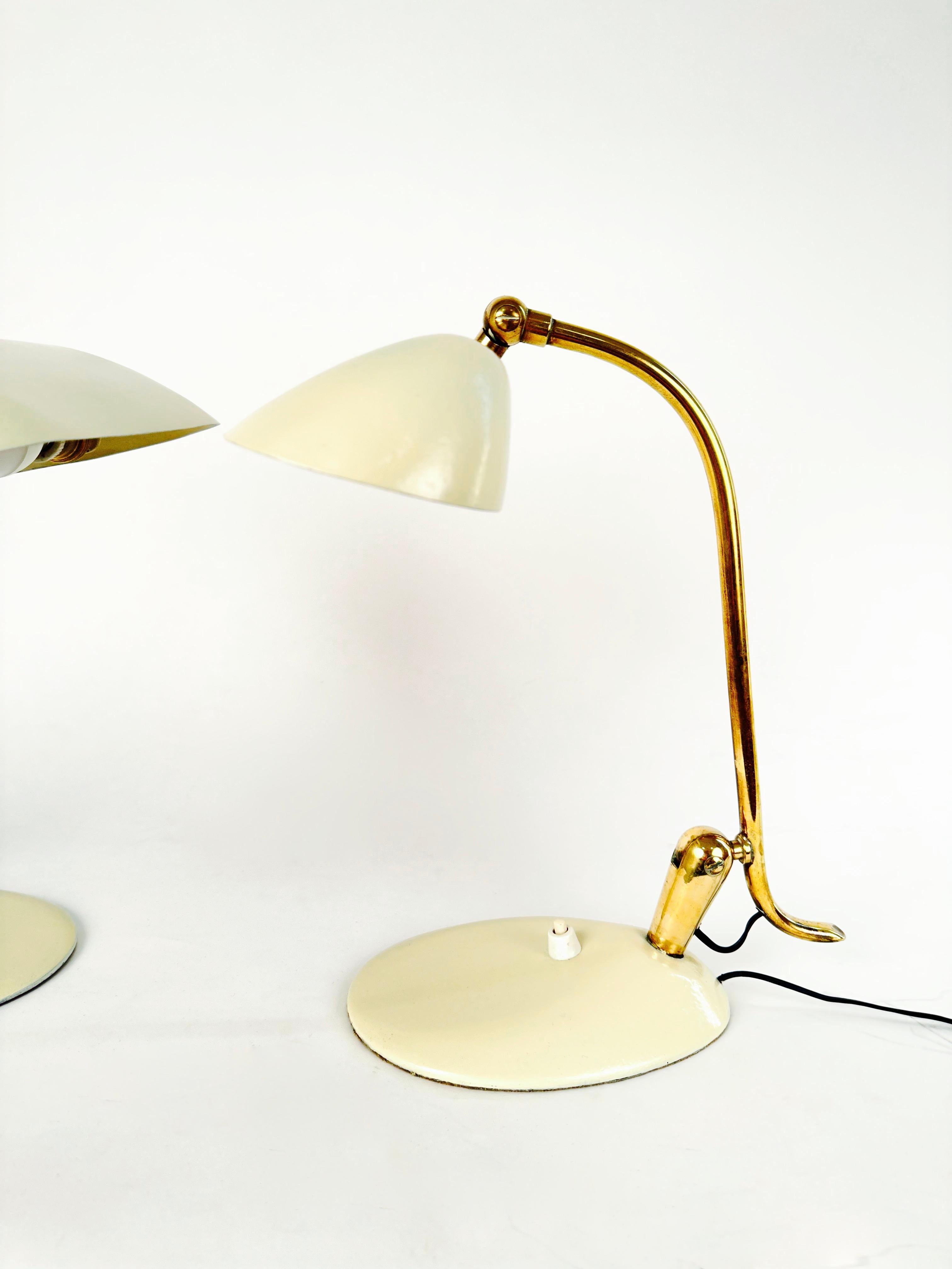 Italian Stilnovo Pair of Table Lamps, Italy, 1950 For Sale