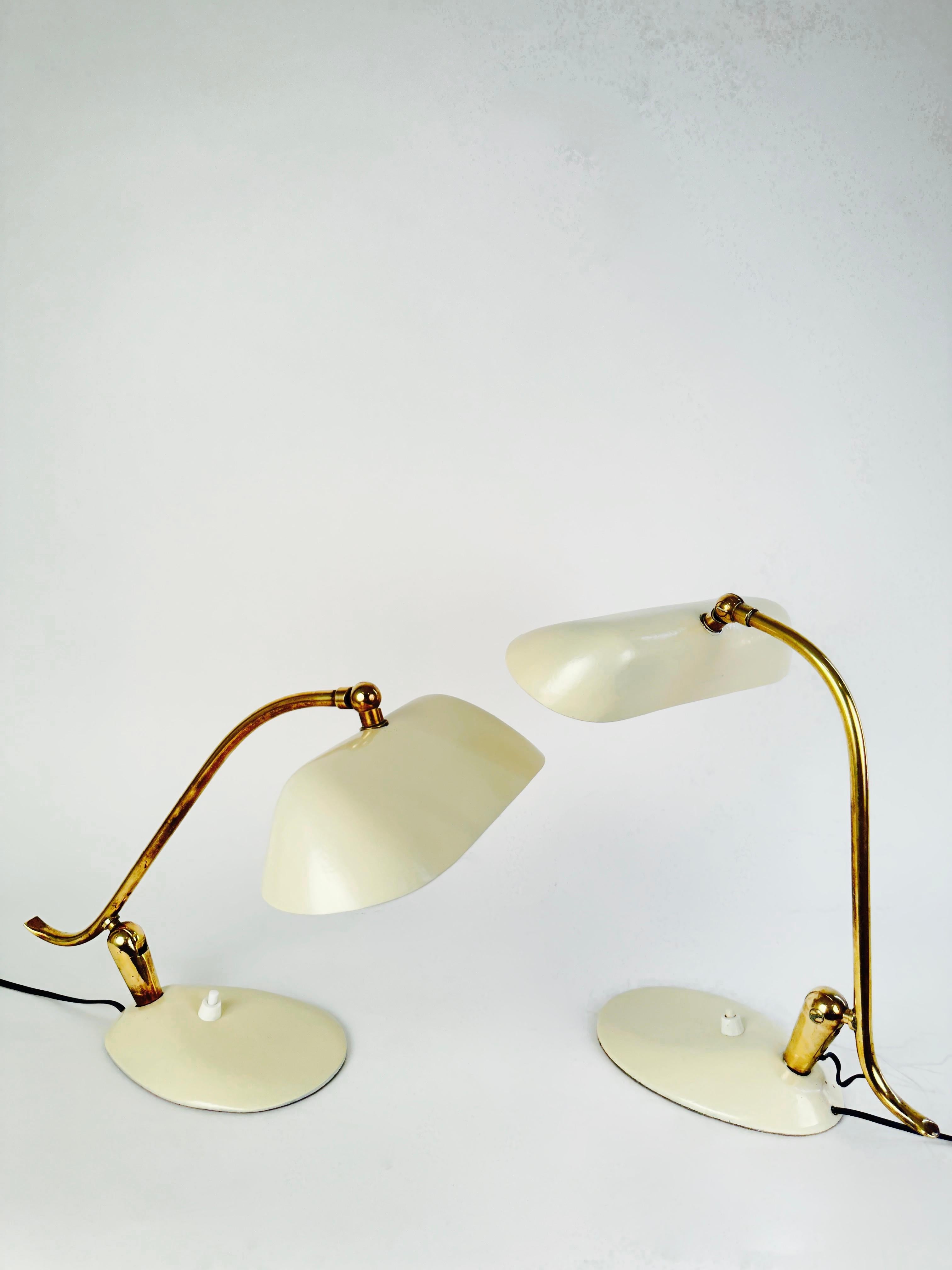 Stilnovo Pair of Table Lamps, Italy, 1950 For Sale 1