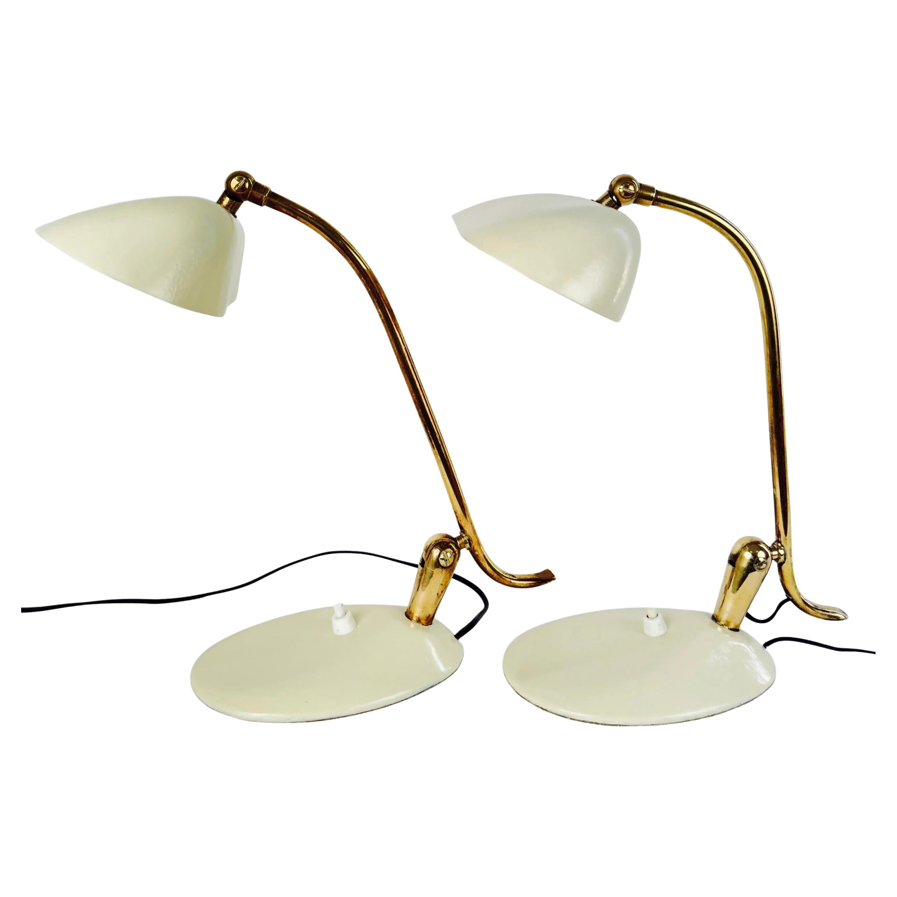 Stilnovo Pair of Table Lamps, Italy, 1950 For Sale