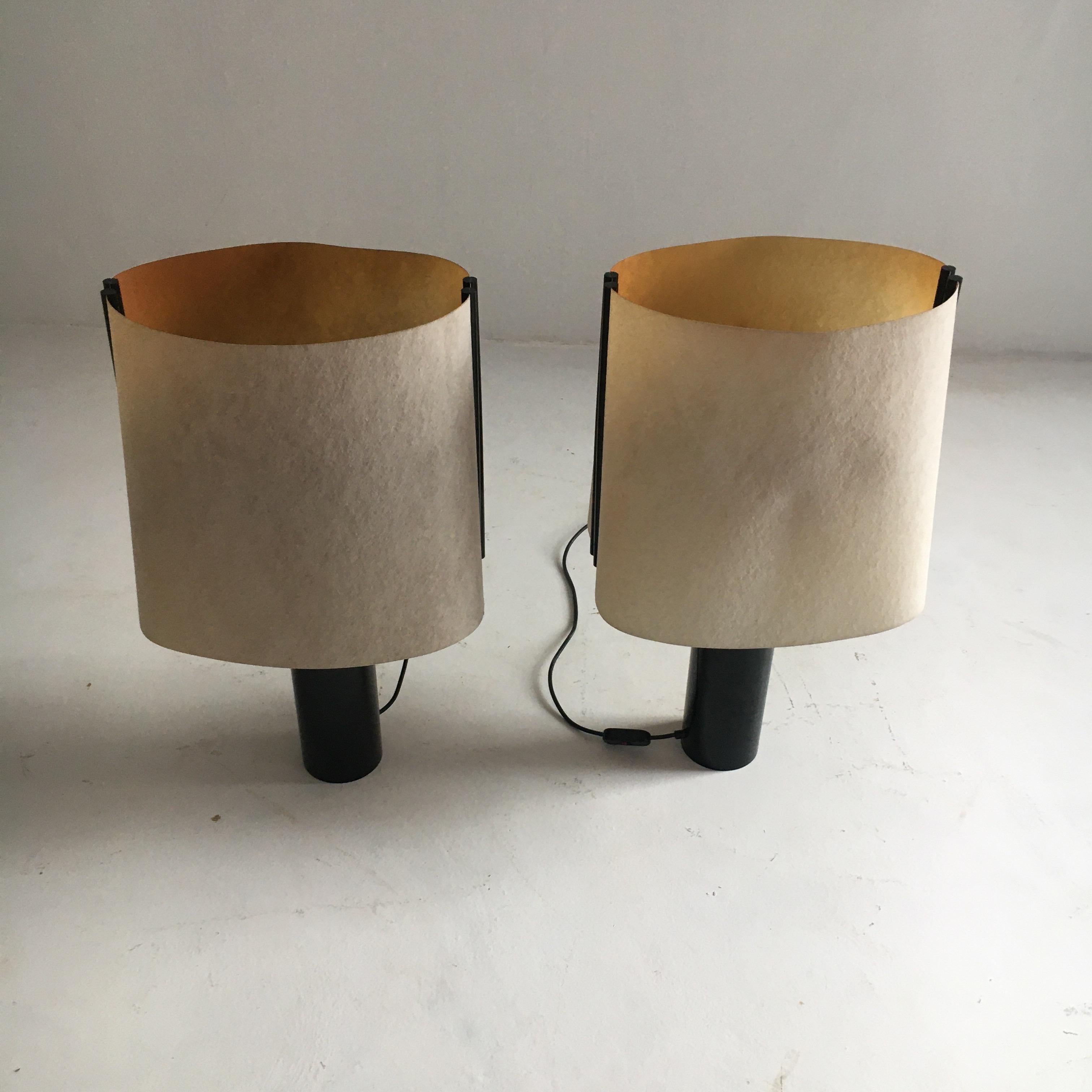 Stilnovo Pair of Table Lamps Model 'Paralume', Italy, 1970 In Good Condition In Vienna, AT