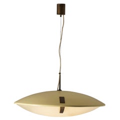 Pendentif Stilnovo 1140 en aluminium, laiton et verre