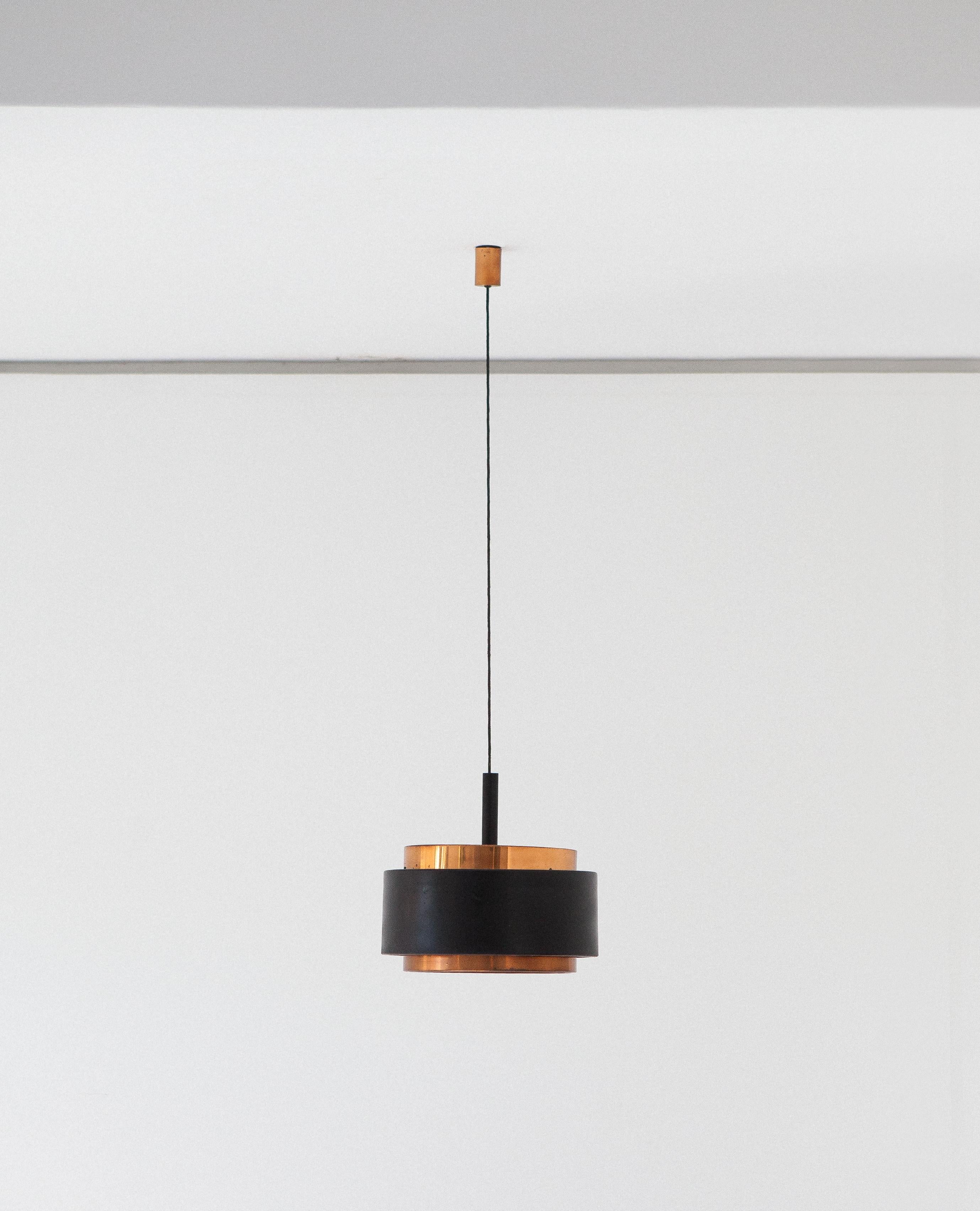 Stilnovo Pendant Copper Chandelier, 1958 (Moderne der Mitte des Jahrhunderts)