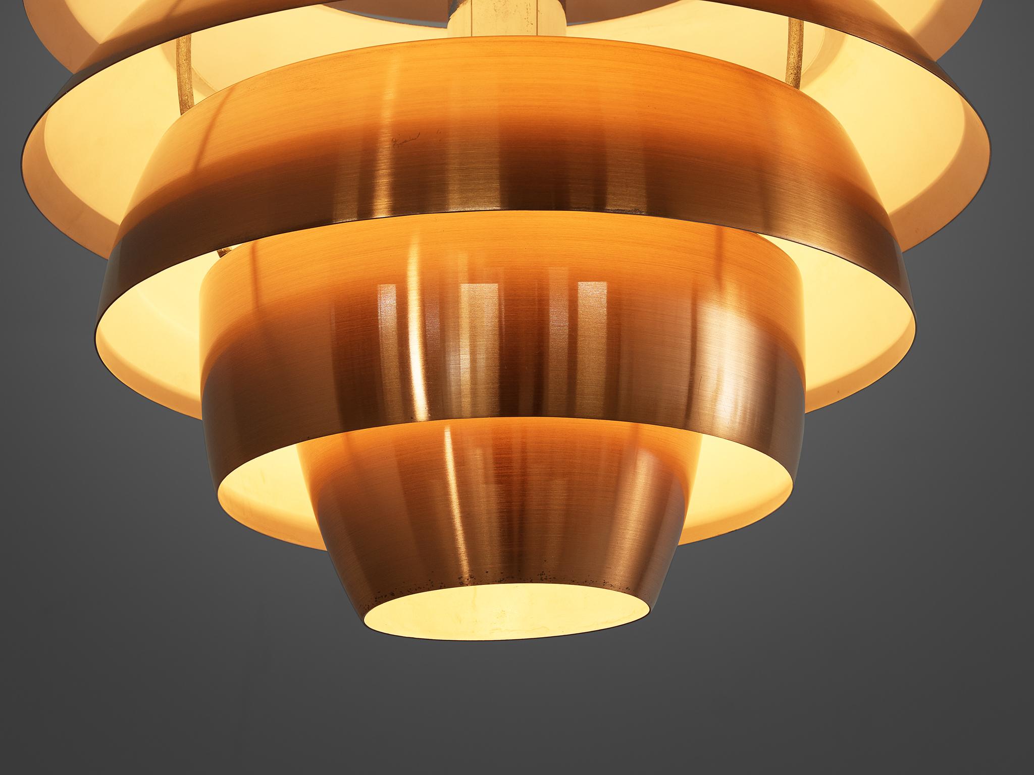 Aluminum Stilnovo Pendant in Brushed Copper