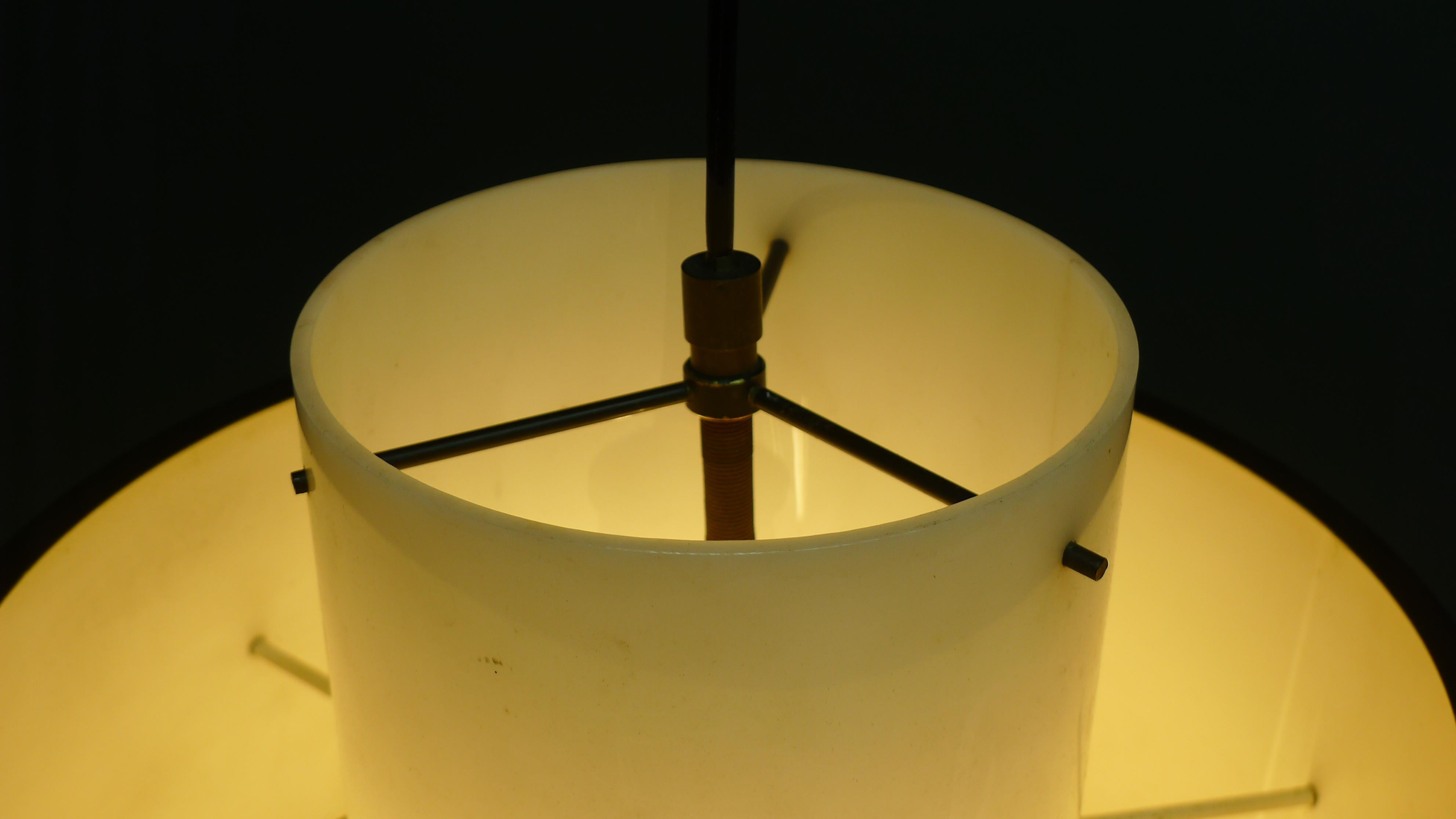 Mid-20th Century Stilnovo Pendant Lamp, 1950s For Sale