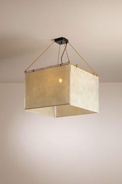 Stilnovo pendant lamp with wool felt shade and metal structure, italy, 1970s