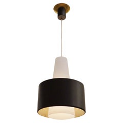 Retro Stilnovo Pendant with Black and White Shade