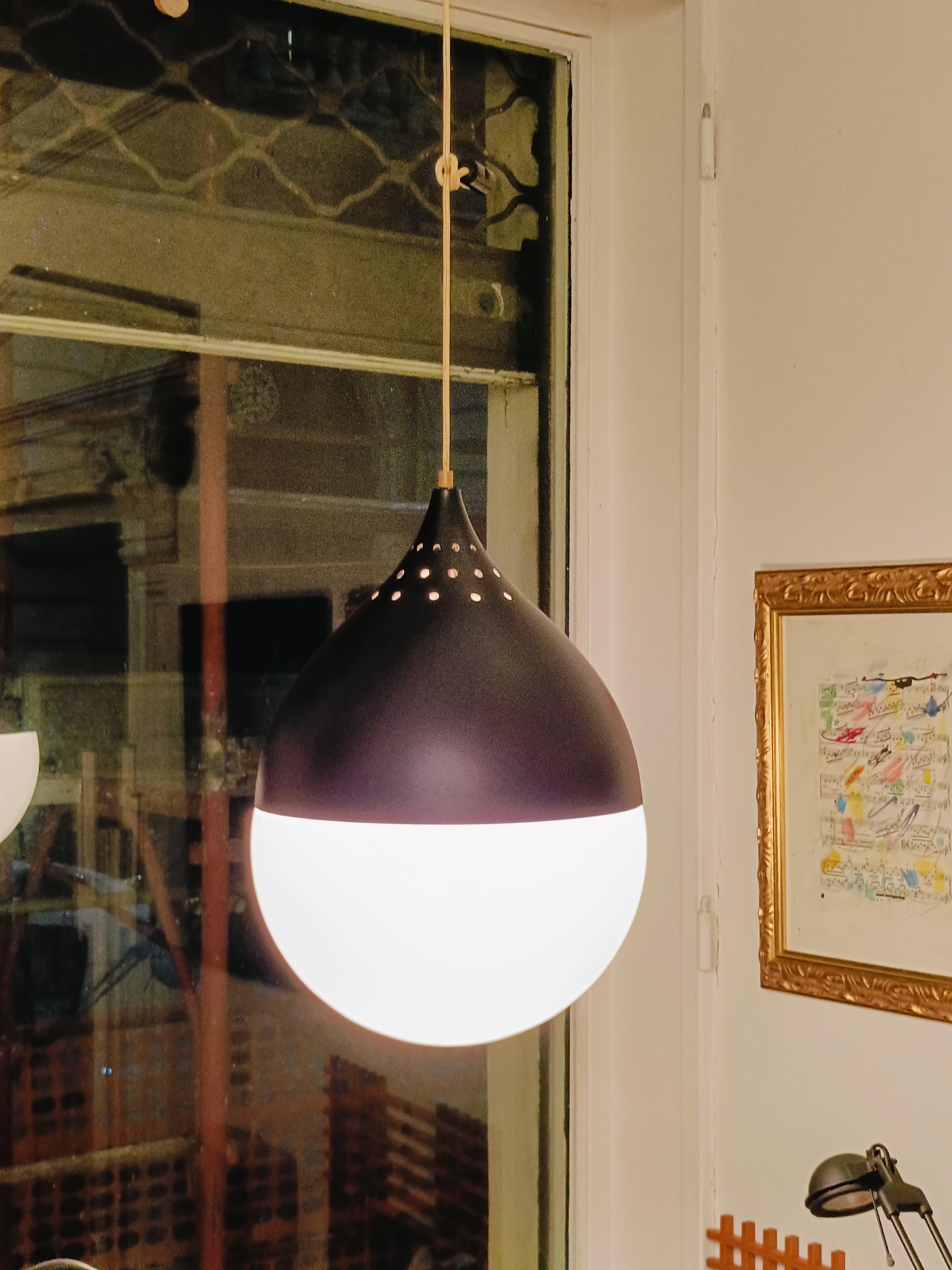 Stilnovo, Rare Suspension Lamp Mod. 622, Italy 1950s In Good Condition For Sale In Naples, IT