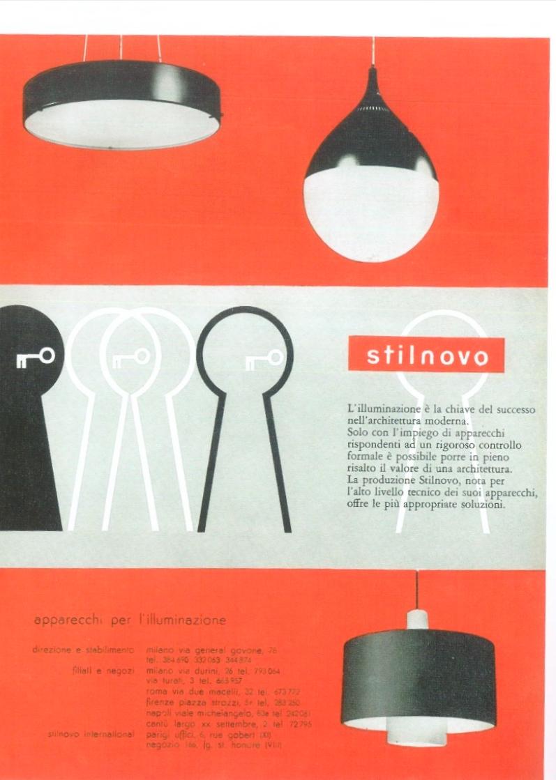 Mid-20th Century Stilnovo, Rare Suspension Lamp Mod. 622, Italy 1950s For Sale