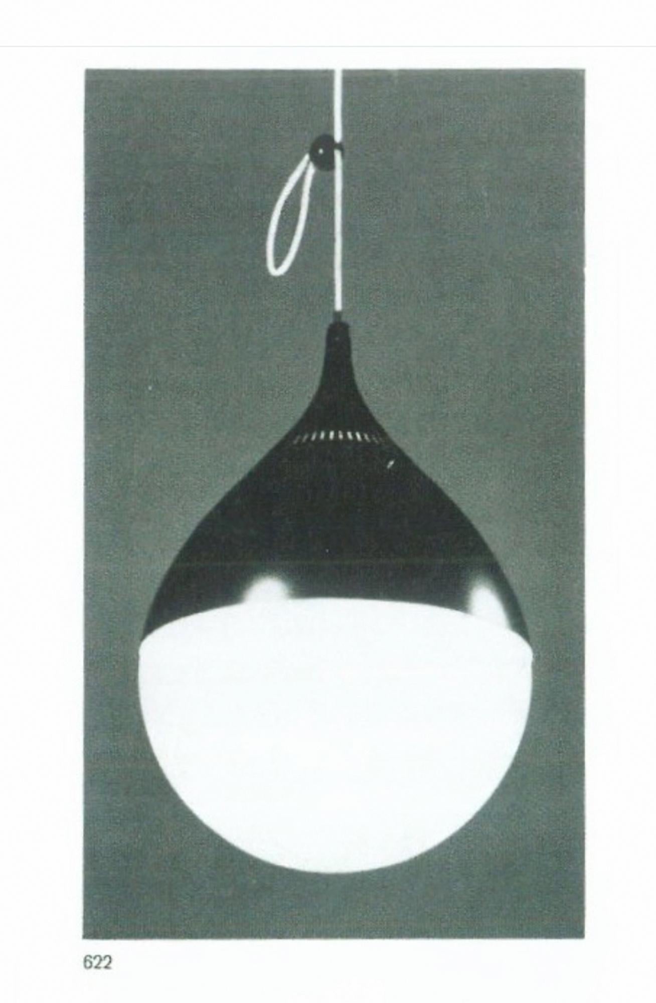 Metal Stilnovo, Rare Suspension Lamp Mod. 622, Italy 1950s For Sale