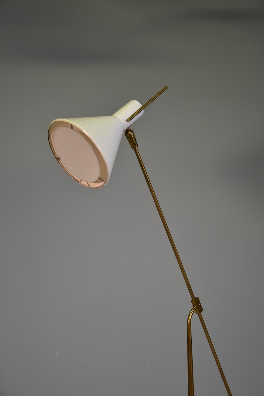 Stilnovo Rare Floor Lamp in Brass  Italy, 1950s Publisched For Sale 2