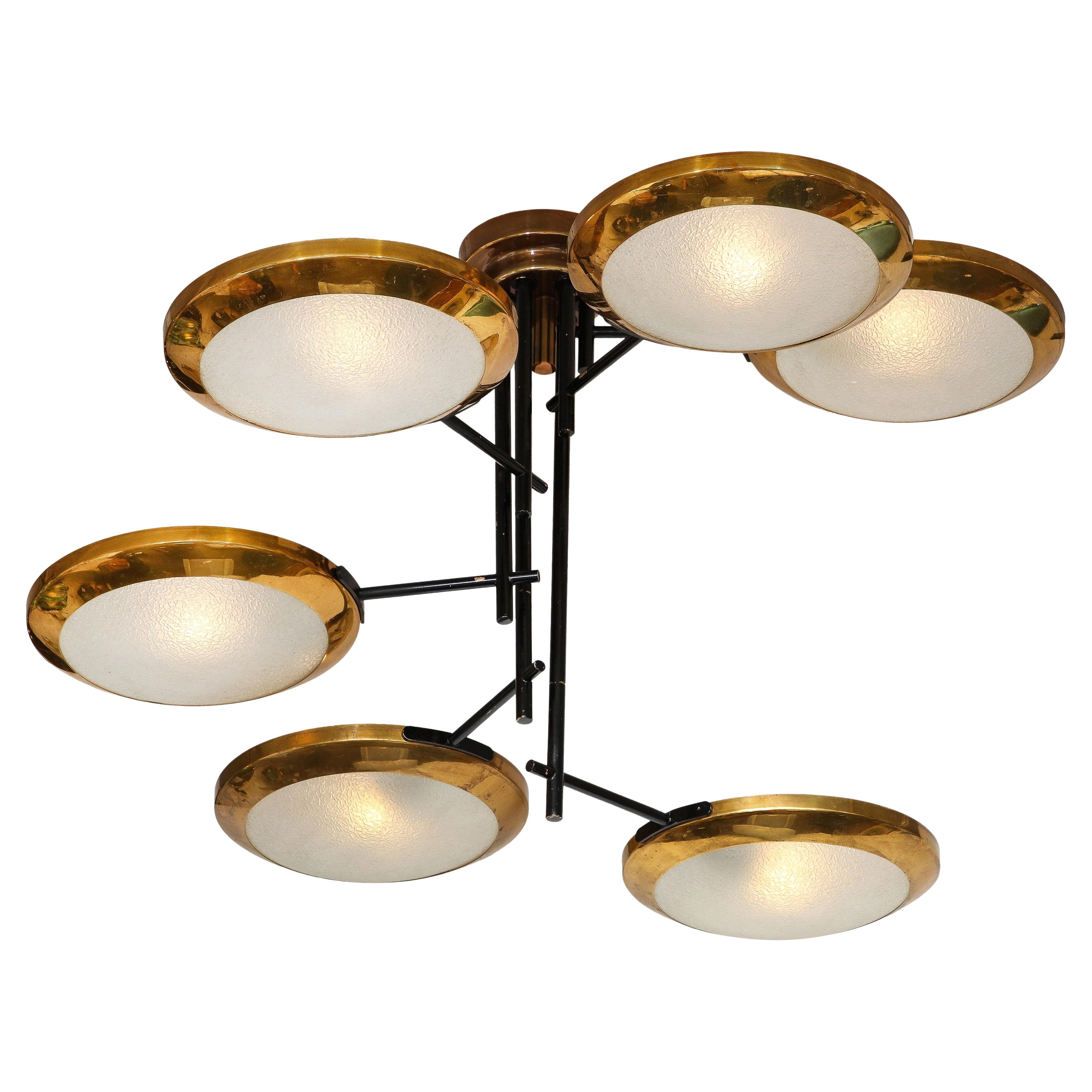 Stilnovo Rare Six-Light Chandelier