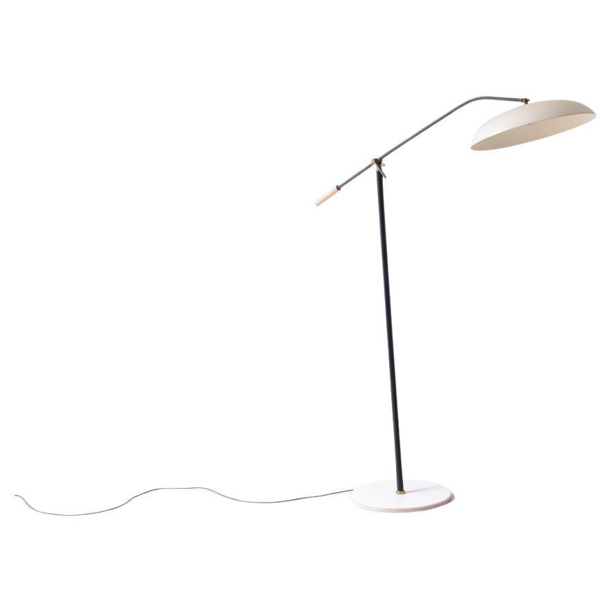Stilnovo reading lamp with metal and brass stem