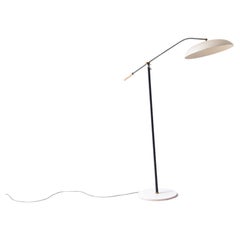 Stilnovo reading lamp with metal and brass stem