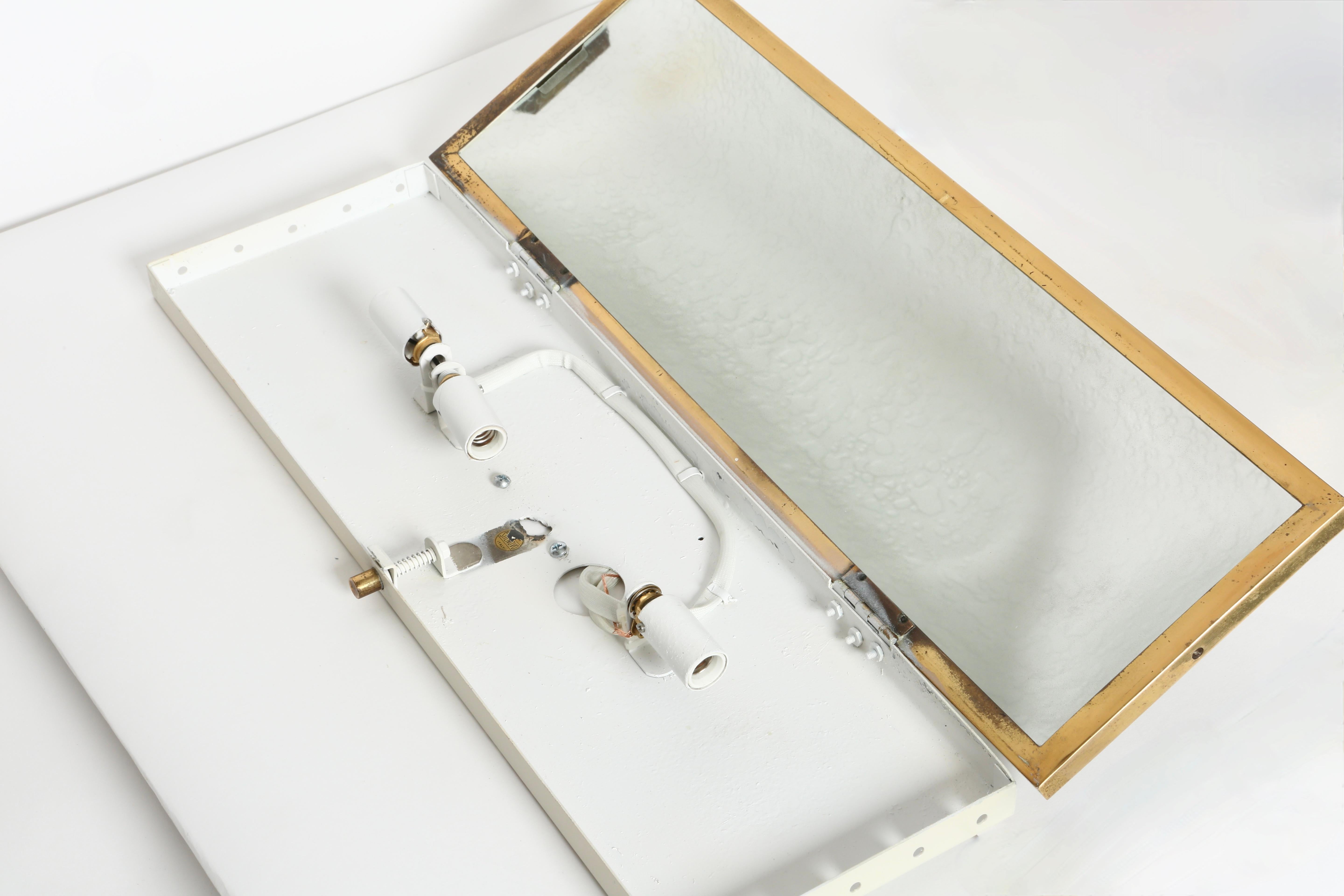 Mid-20th Century Stilnovo Rectangular Flush Mount Ceiling or Wall Light