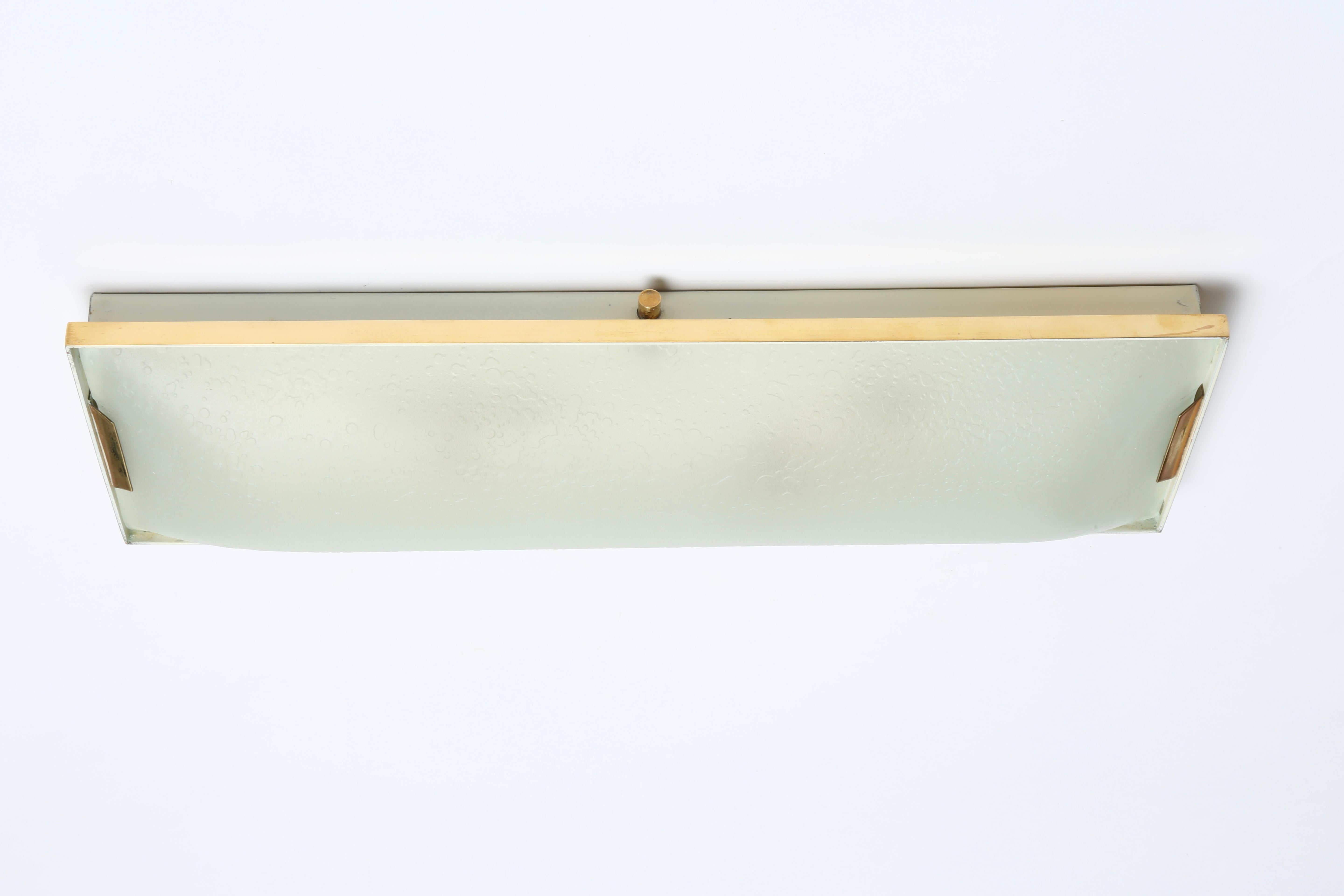 Brass Stilnovo Rectangular Flush Mount