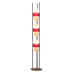 Stilnovo red floor lamp, c. 1950
