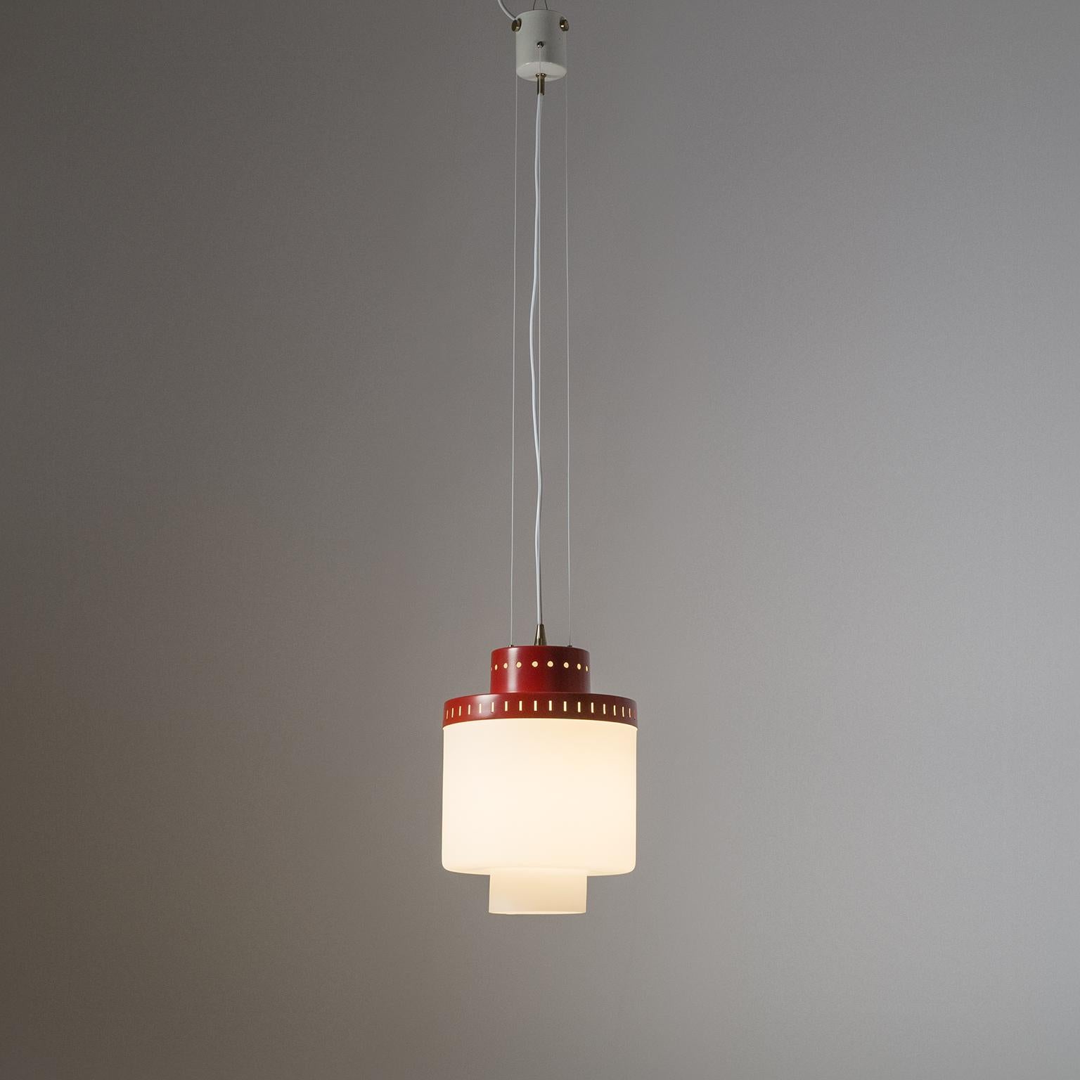 Mid-Century Modern Stilnovo Suspension Light, 1950s