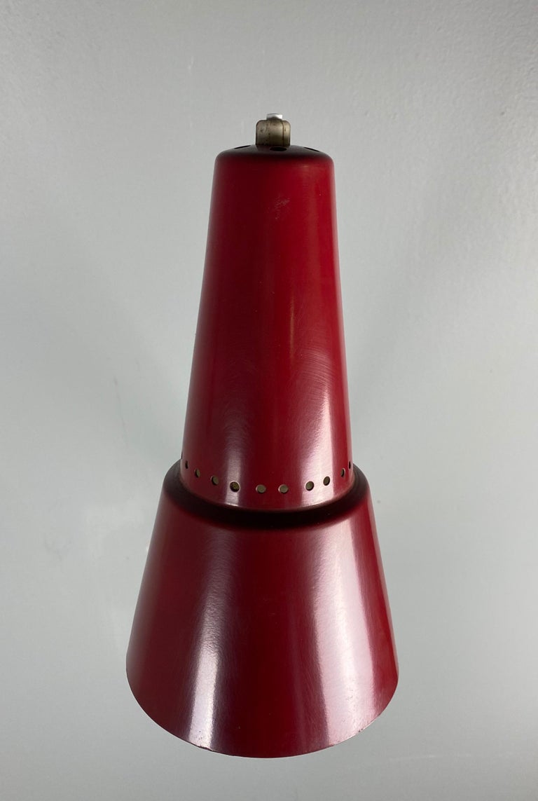 Stilnovo Signed Brass Adjustable Wall Lamp, 1950s For Sale 7