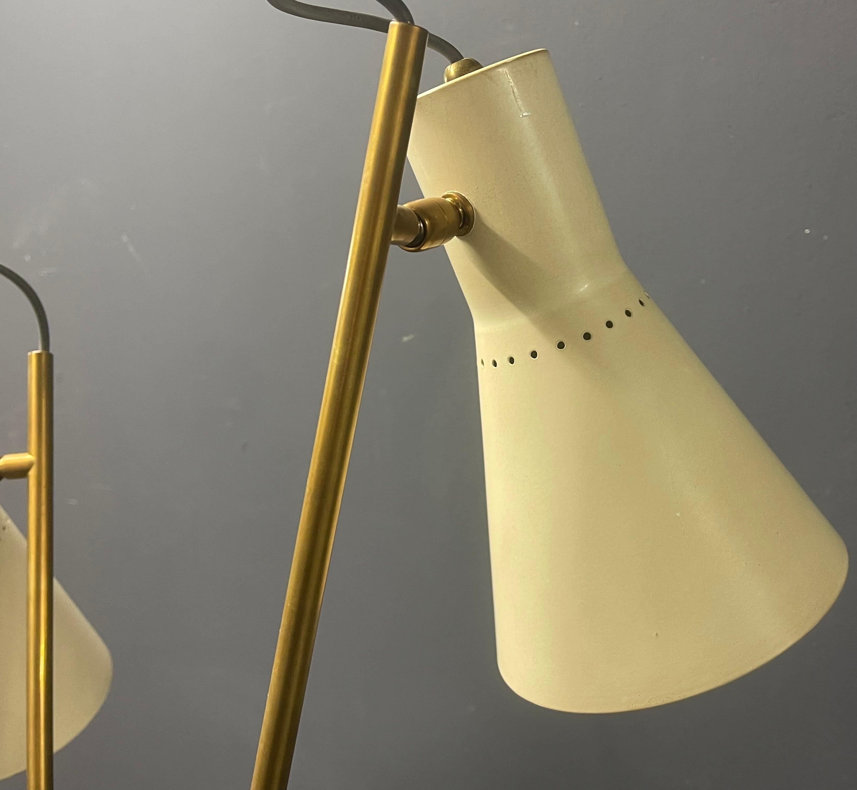 Lacquered Stilnovo Signed Floor Lamp For Sale
