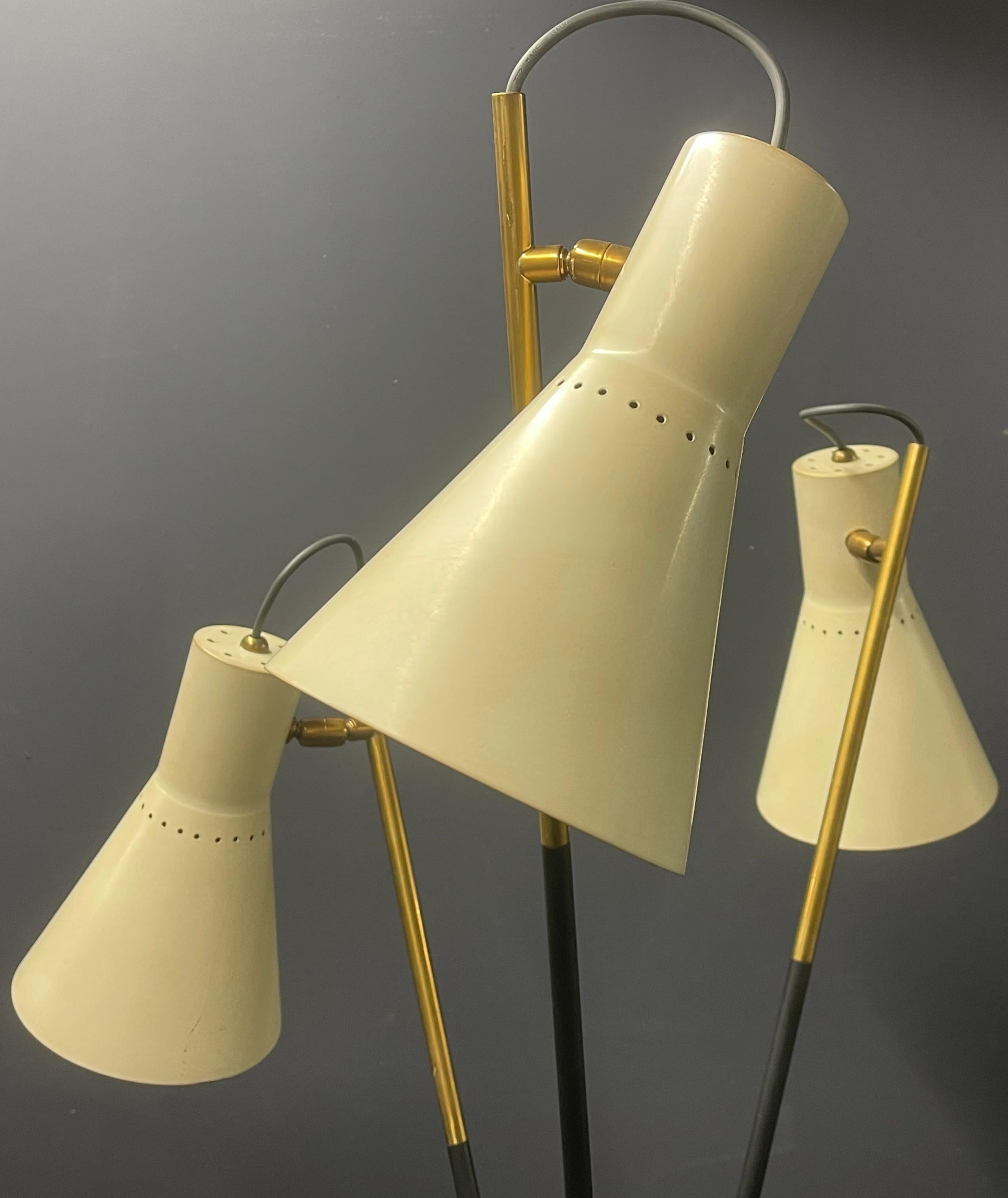 Mid-20th Century Stilnovo Signed Floor Lamp For Sale
