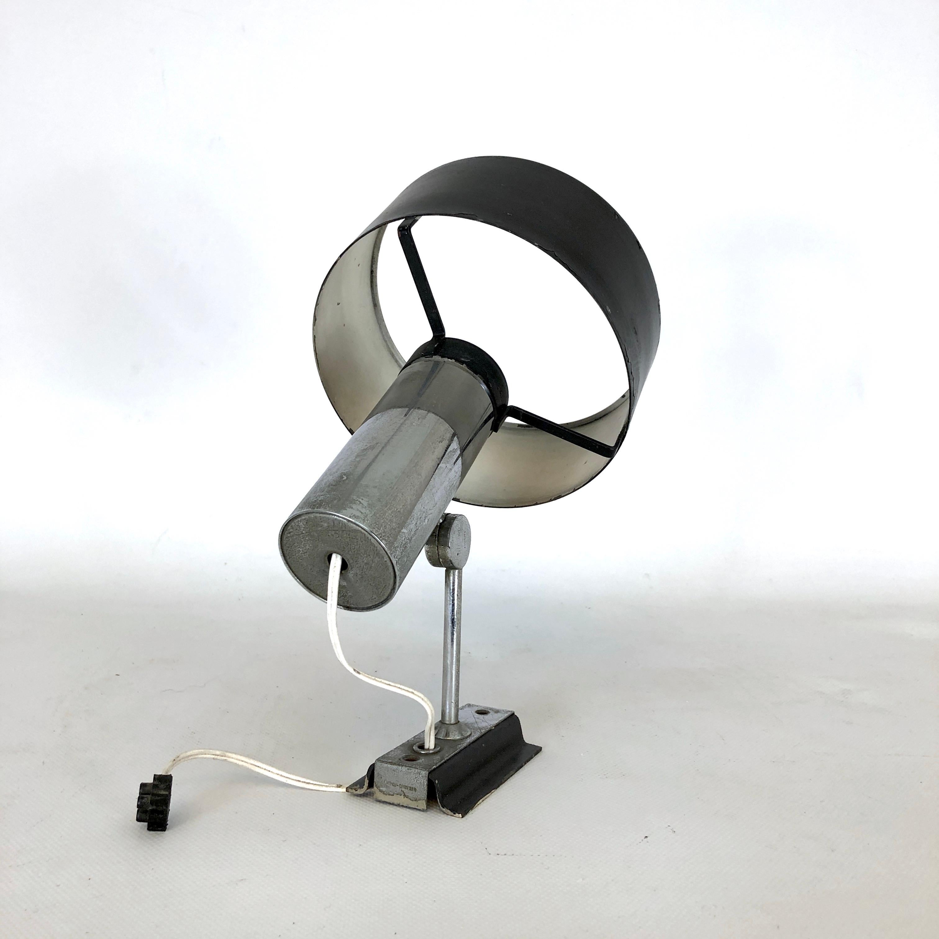 Mid-Century Modern Stilnovo, Signed Mid-Century Adjustable Wall Lamp from 50s For Sale