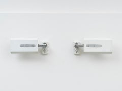 Stilnovo Signed Pair of White Midcentury Mod. 2133 Adjustable White Wall Lights