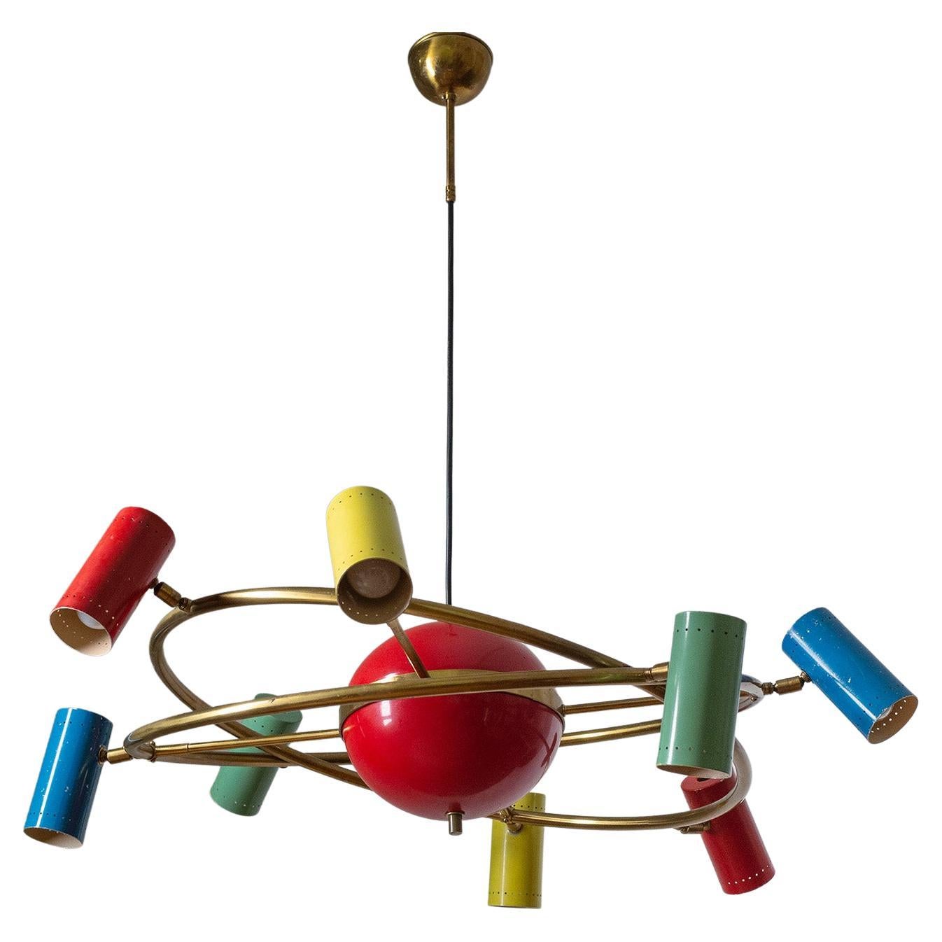 Stilnovo Sputnik Chandelier, circa 1960