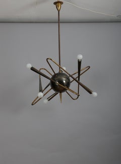 Rare Stilnovo sputnik chandelier c1950