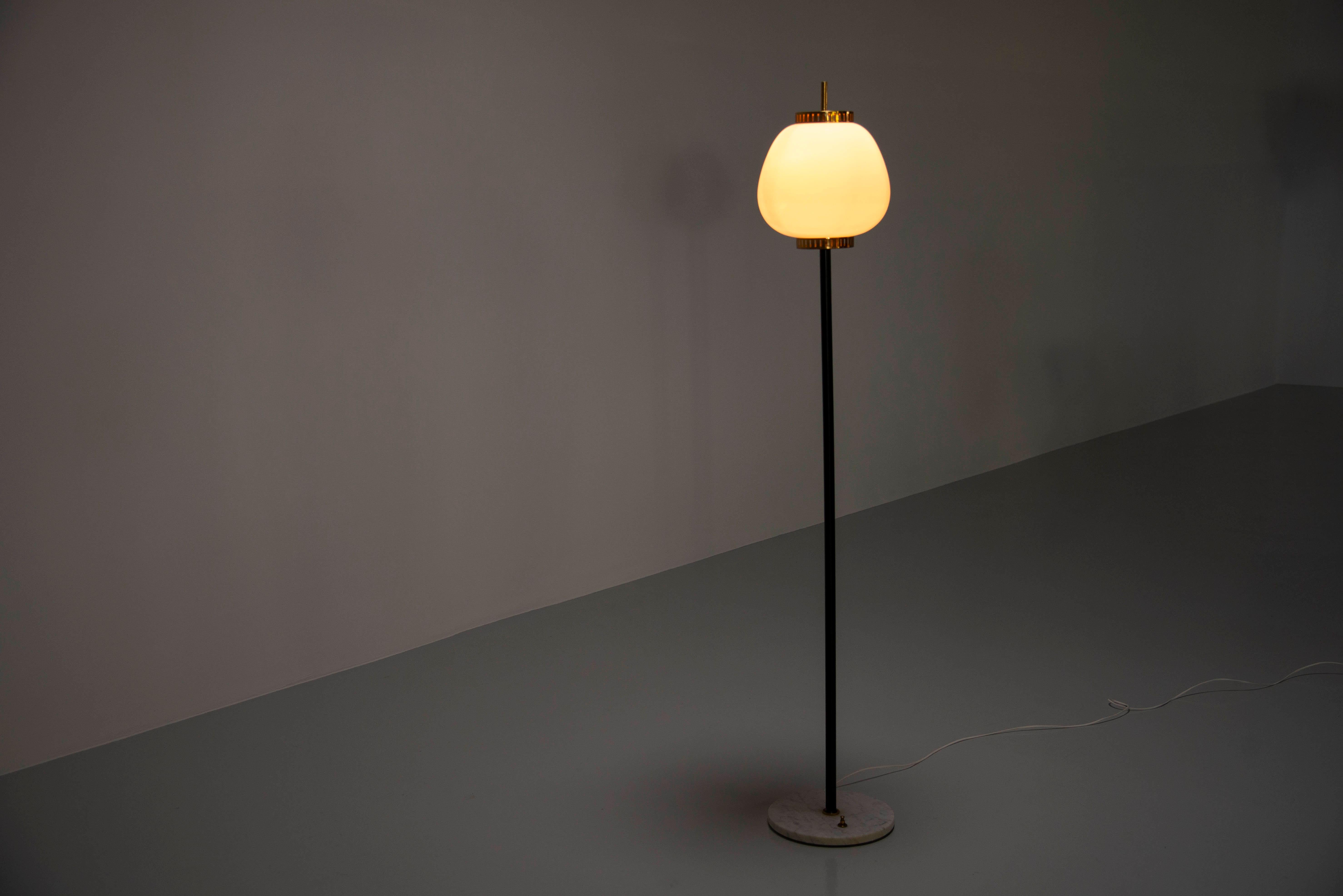 Metal Stilnovo Standard Floor Lamp Bruno Gatta, 1950