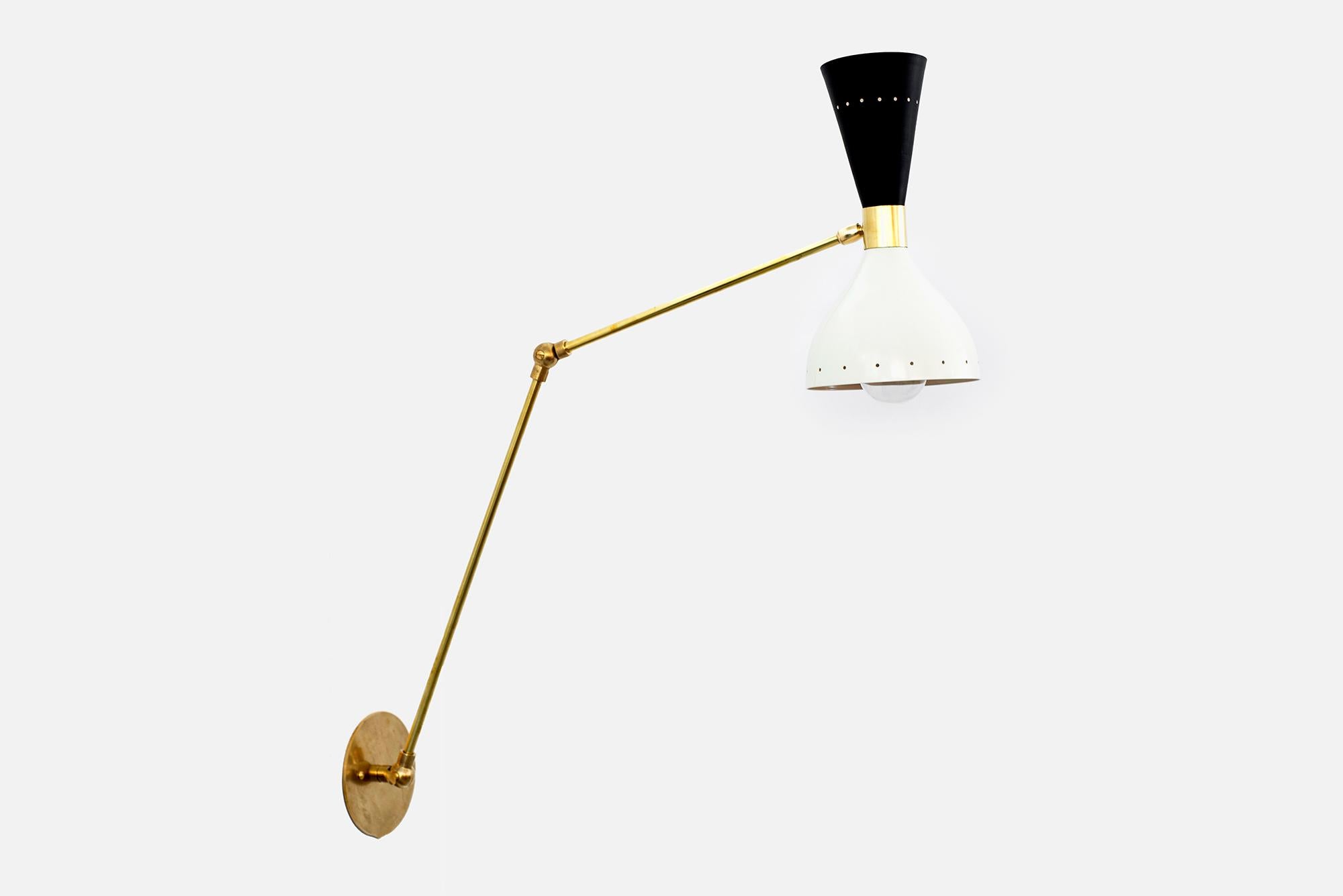 Stilnovo Style Articulating Sconce In New Condition For Sale In Beverly Hills, CA