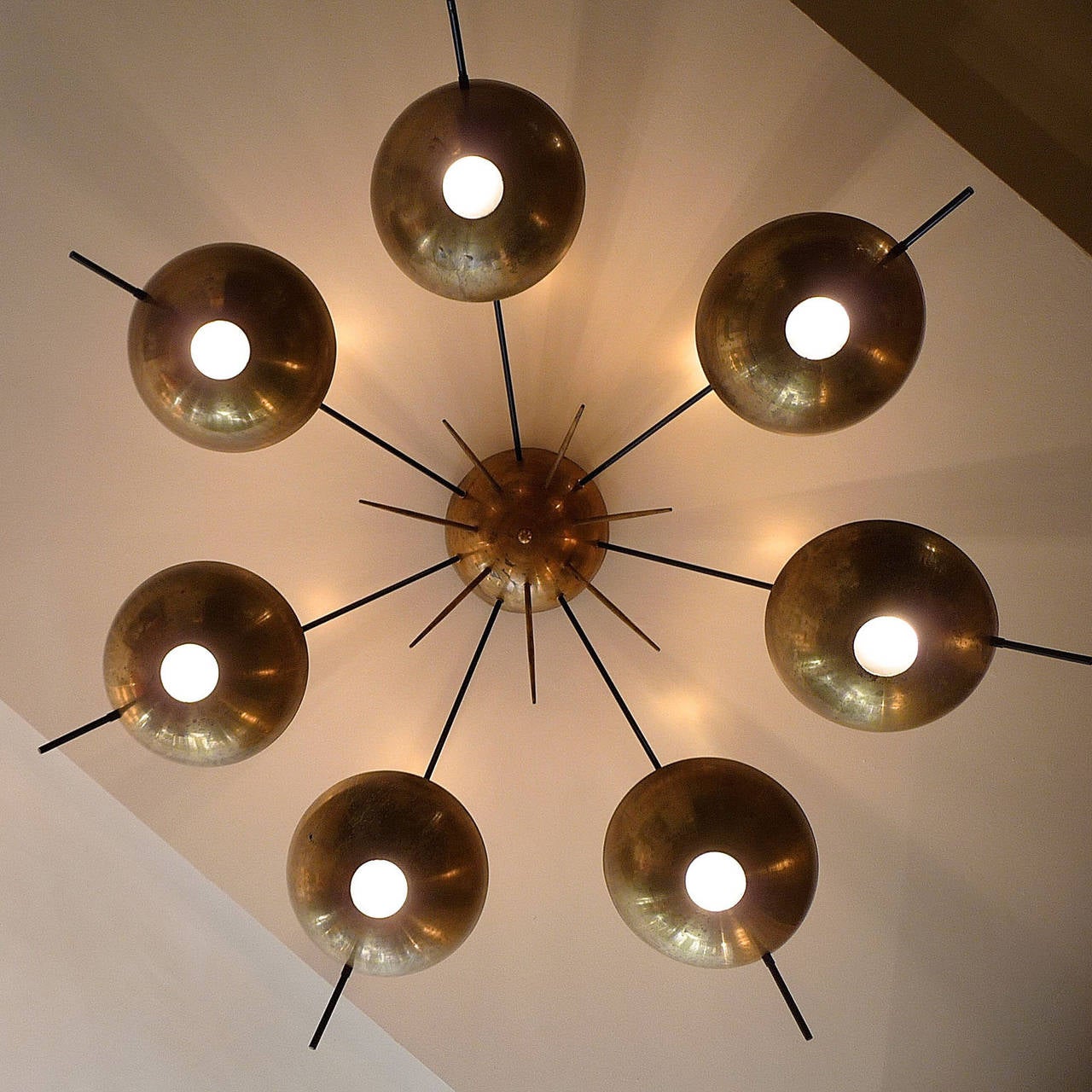 Luz de Cúpula de Latón Estilo Stilnovo Siglo XXI y contemporáneo en venta