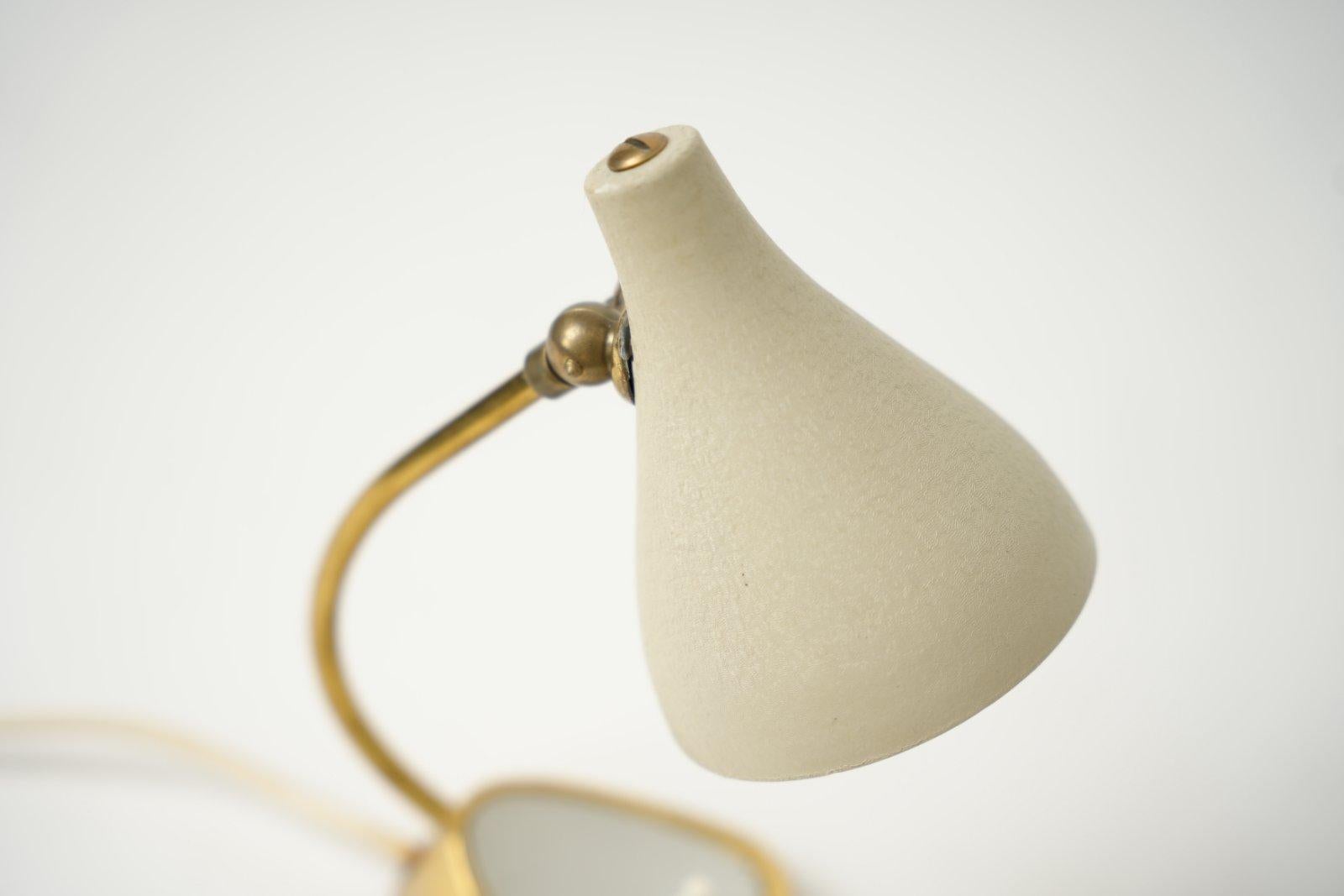 Stilnovo Style Brass Tble Lamp Italy 1950s For Sale 1