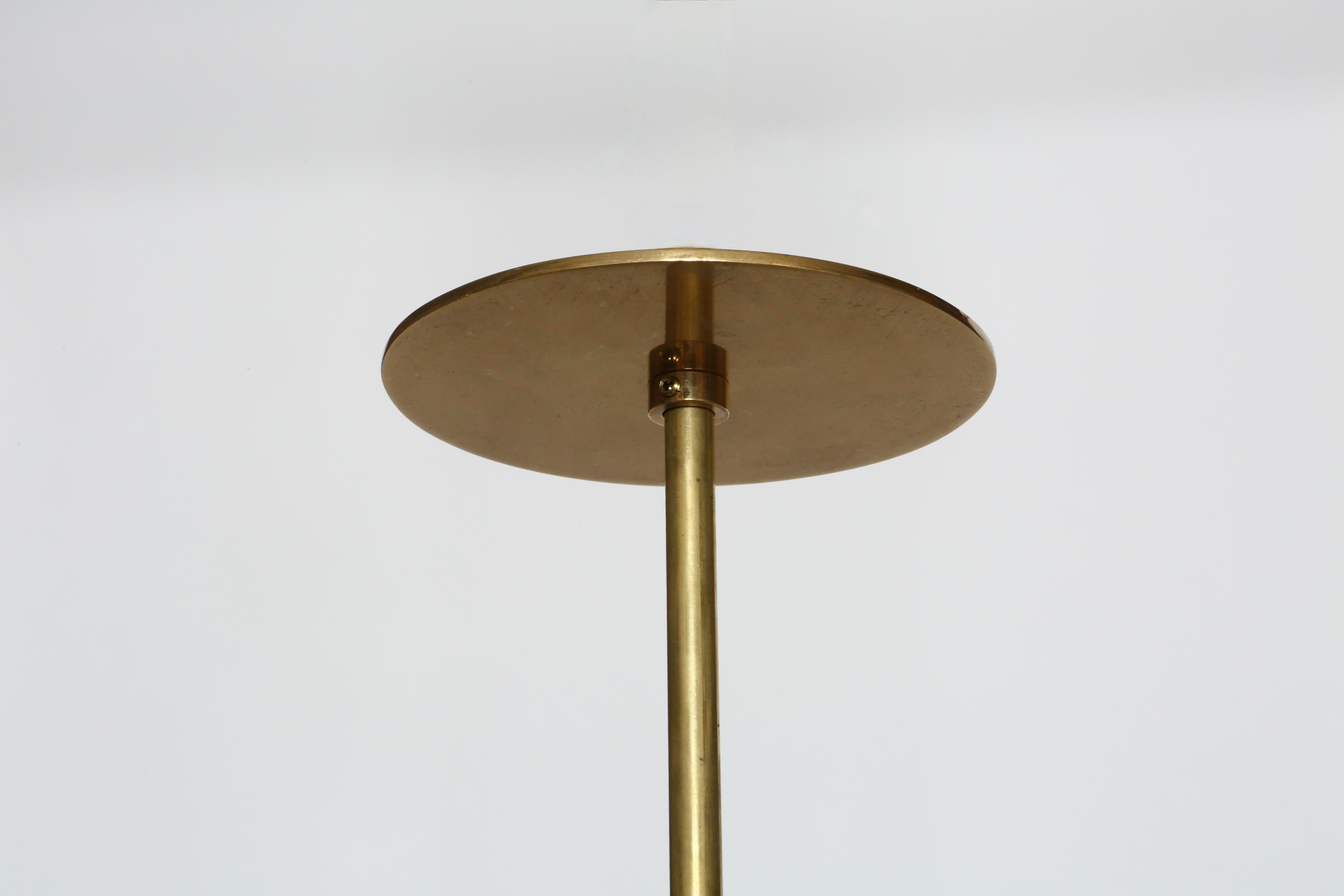 Brass Stilnovo style ceiling light For Sale