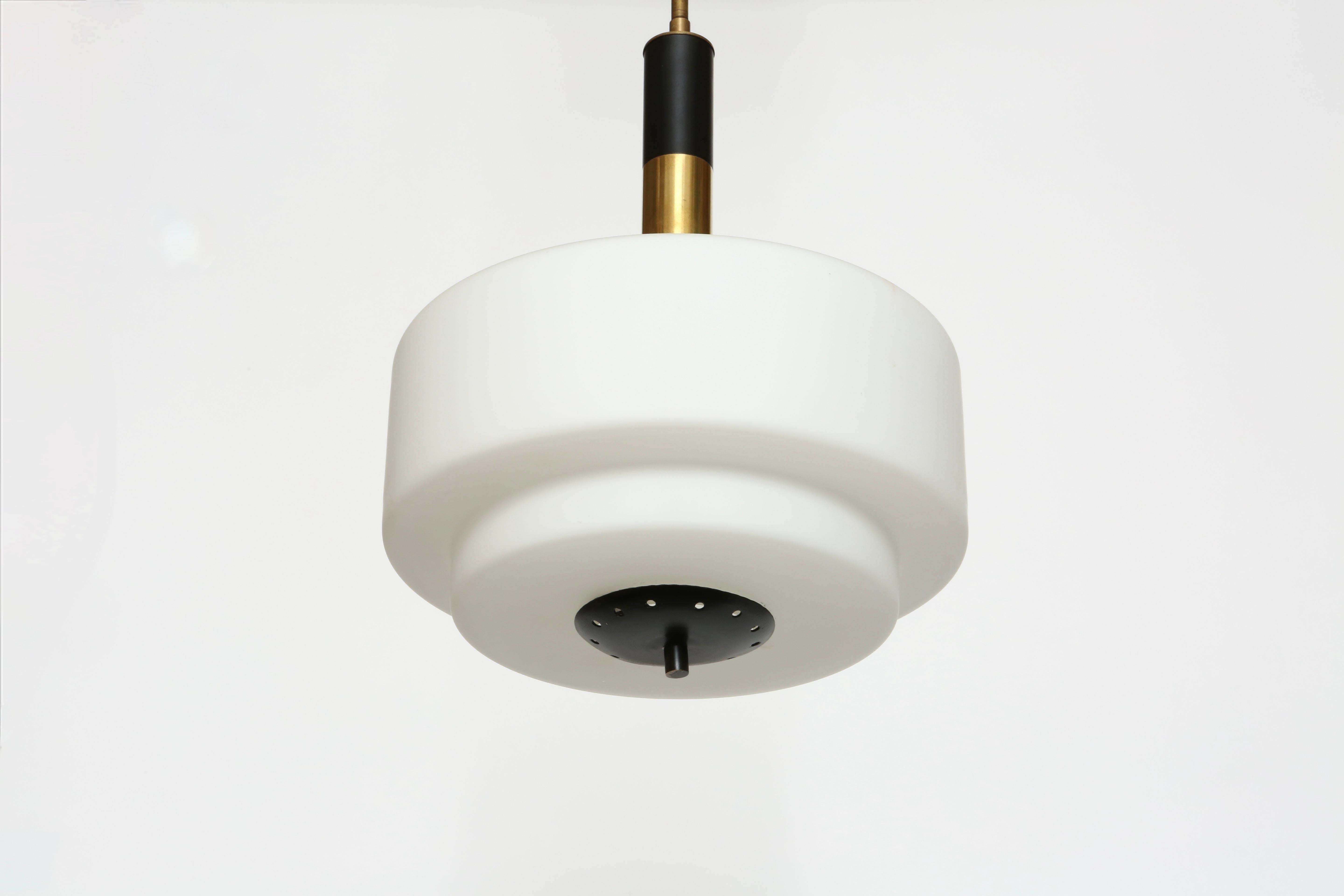 Stilnovo Style Ceiling Pendant, Italy, 1960s In Good Condition For Sale In Brooklyn, NY